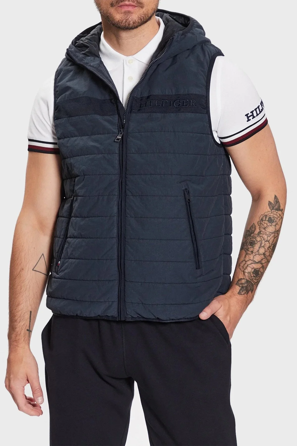 Tommy Hilfiger Regular Fit Şişme Kapitone Erkek Yelek MW0MW31637 DW5 LACİVERT - 1