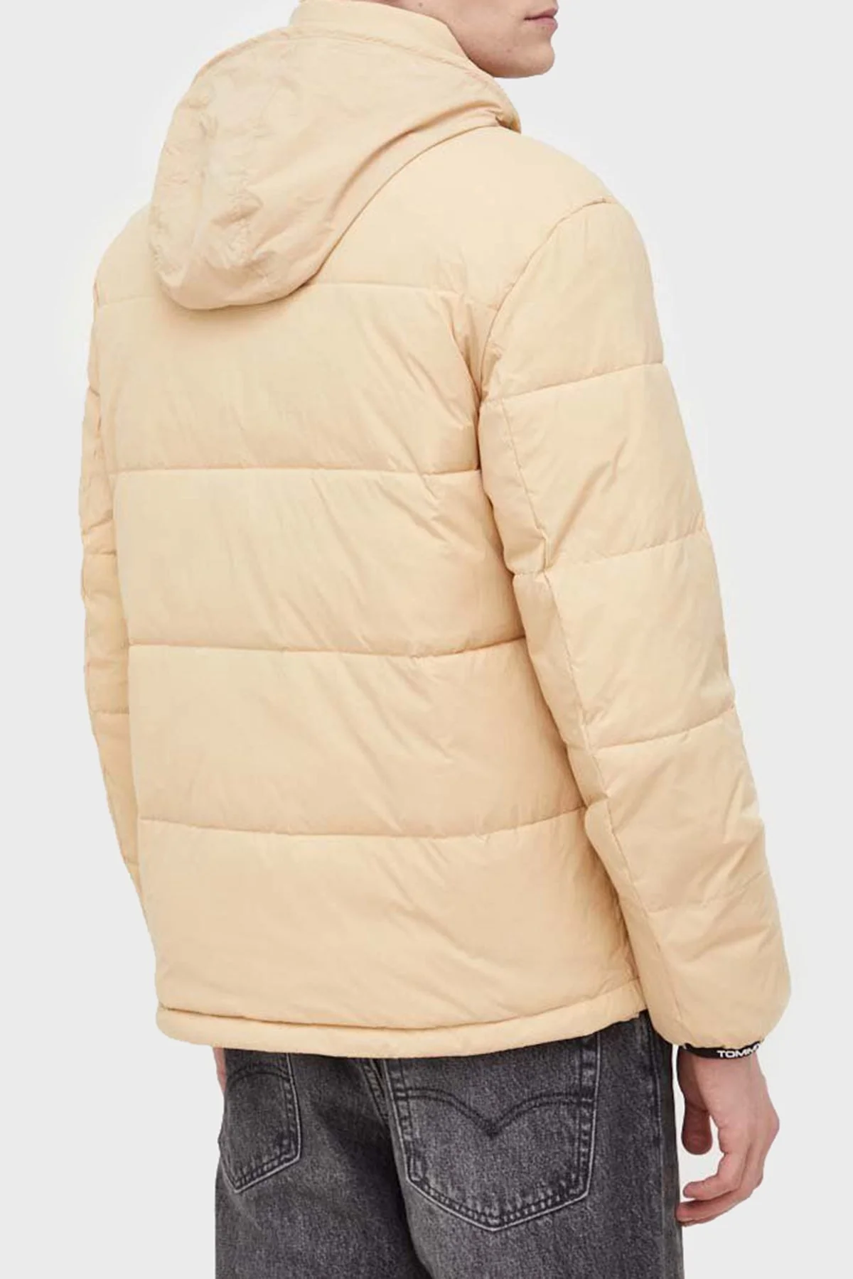 Tommy Hilfiger Regular Fit Soğuğa Dayanıklı Gizli Kapüşonlu Şişme Erkek Mont DM0DM16578 AB4 BEJ - 2