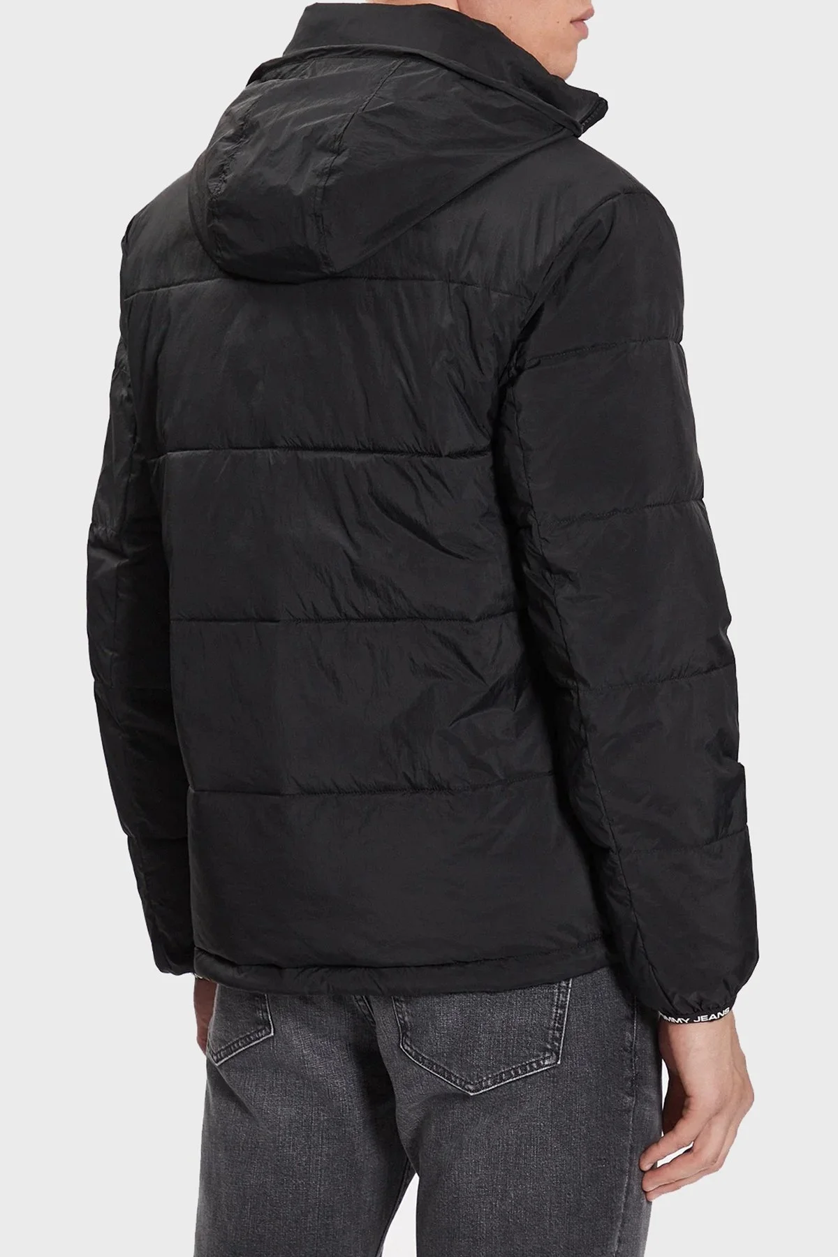 Tommy Hilfiger Regular Fit Soğuğa Dayanıklı Gizli Kapüşonlu Şişme Erkek Mont DM0DM16578 BDS SİYAH - 2