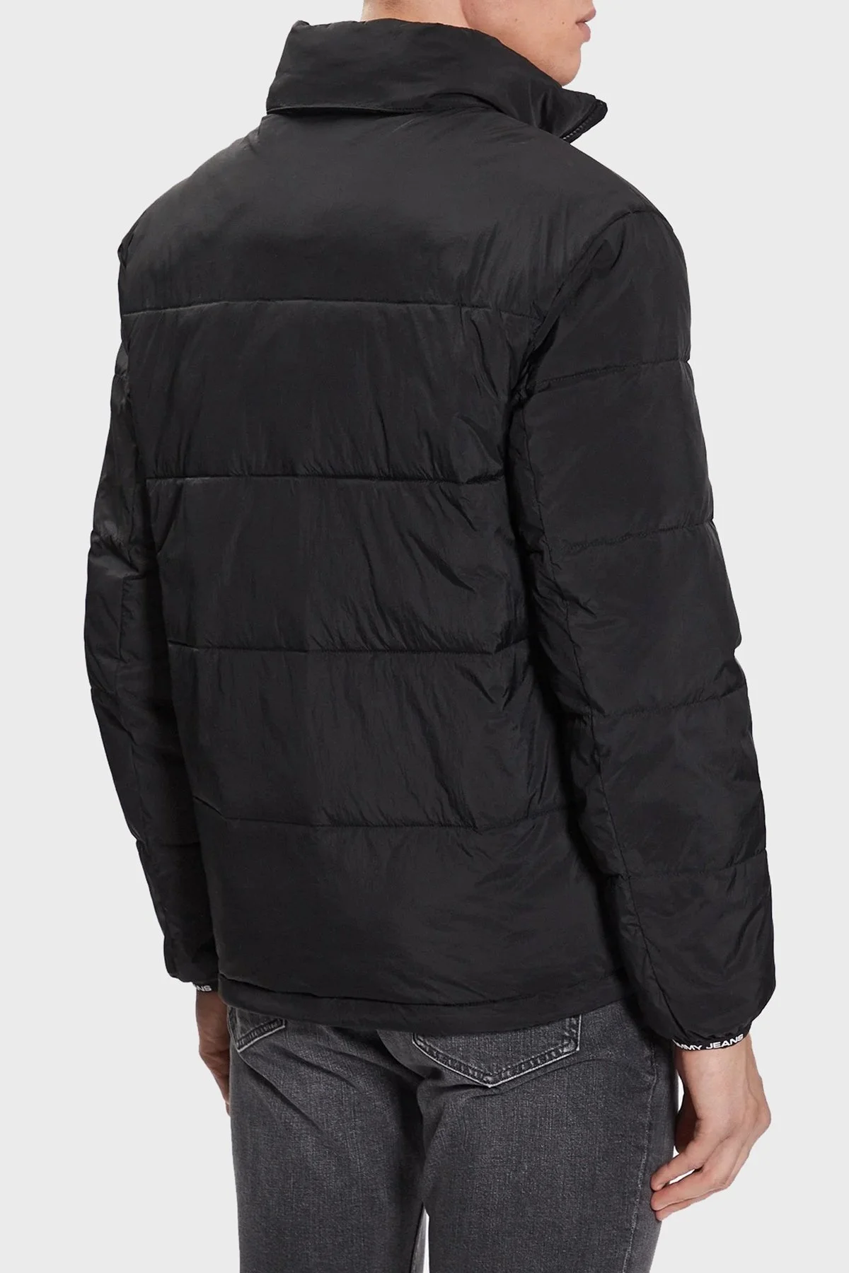 Tommy Hilfiger Regular Fit Soğuğa Dayanıklı Gizli Kapüşonlu Şişme Erkek Mont DM0DM16578 BDS SİYAH - 4