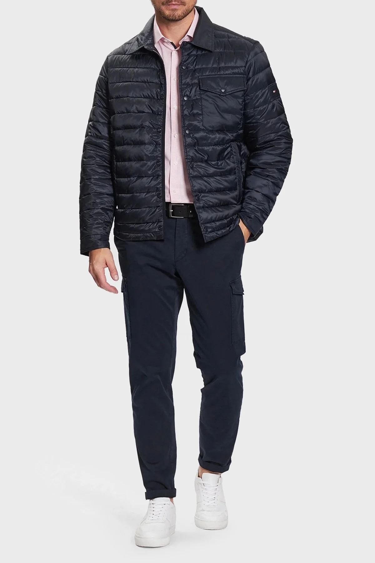 Tommy Hilfiger Regular Fit Su Geçirmez Yalıtımlı Erkek Mont MW0MW32351 DW5 LACİVERT - 3