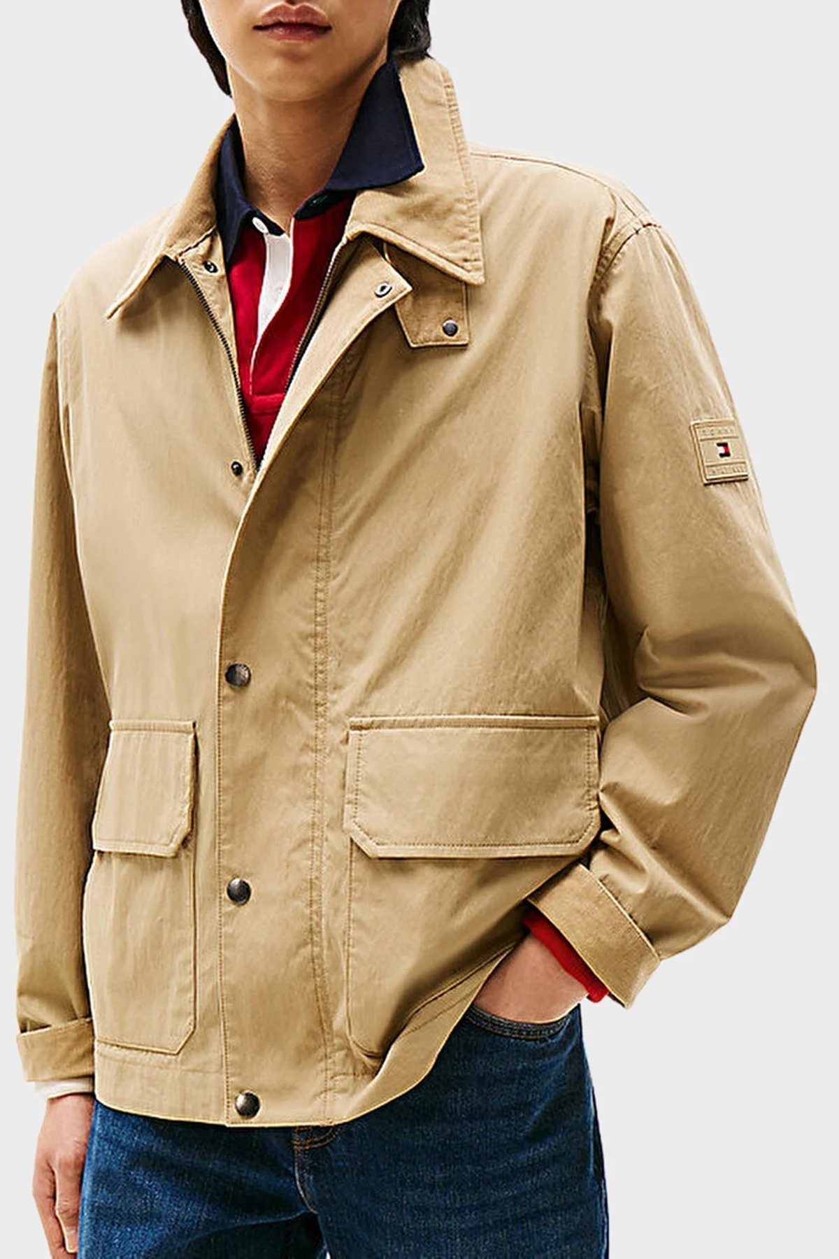 Tommy Hilfiger Regular Fit Su İtici Kadife Yaka Detaylı Erkek Ceket MW0MW39638 AEH CAMEL - 1