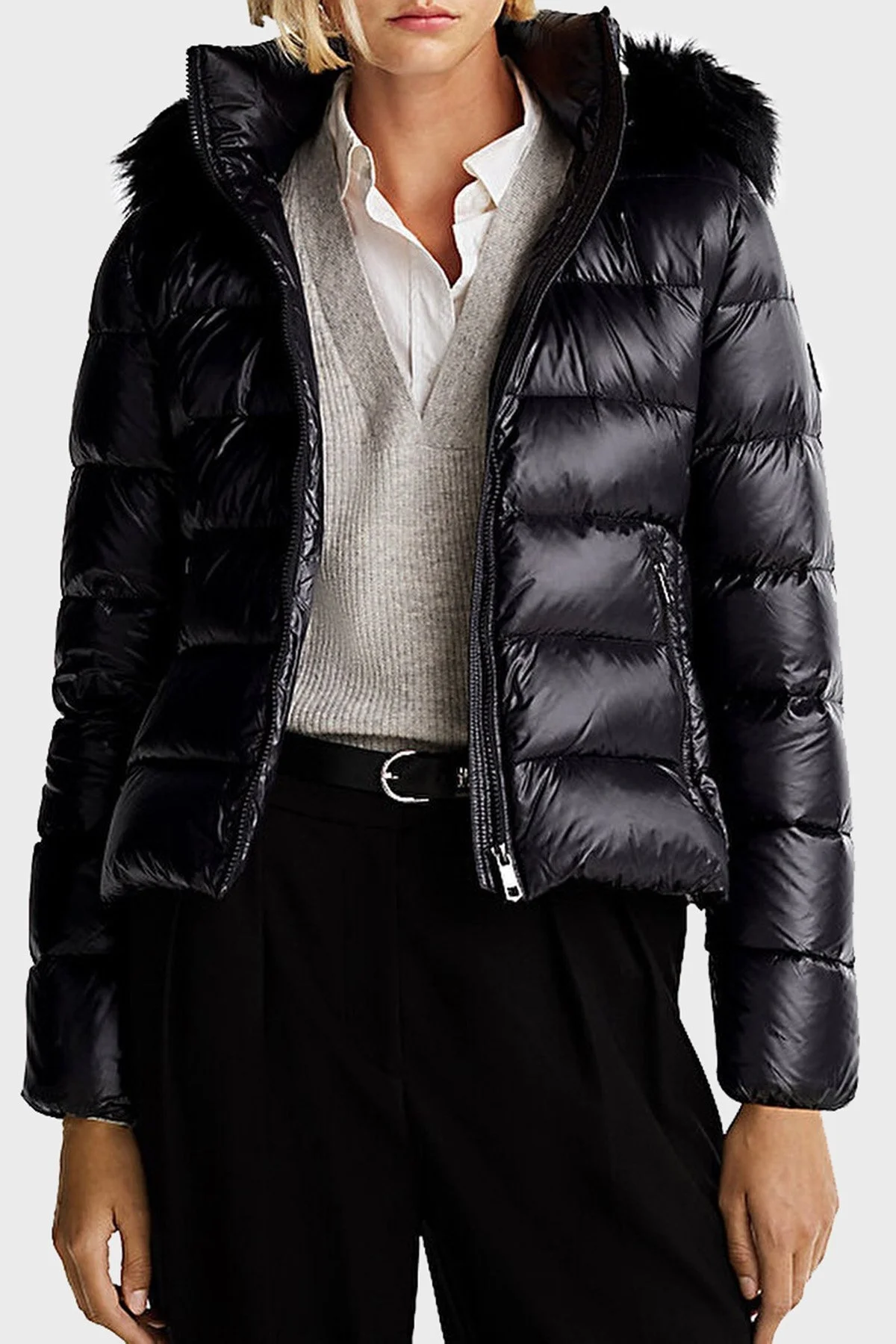 Tommy Hilfiger Regular Fit Su İtici Kuş Tüyü Dolgulu Kapüşonlu Şişme Bayan Mont WW0WW43520 BDS SİYAH - 1