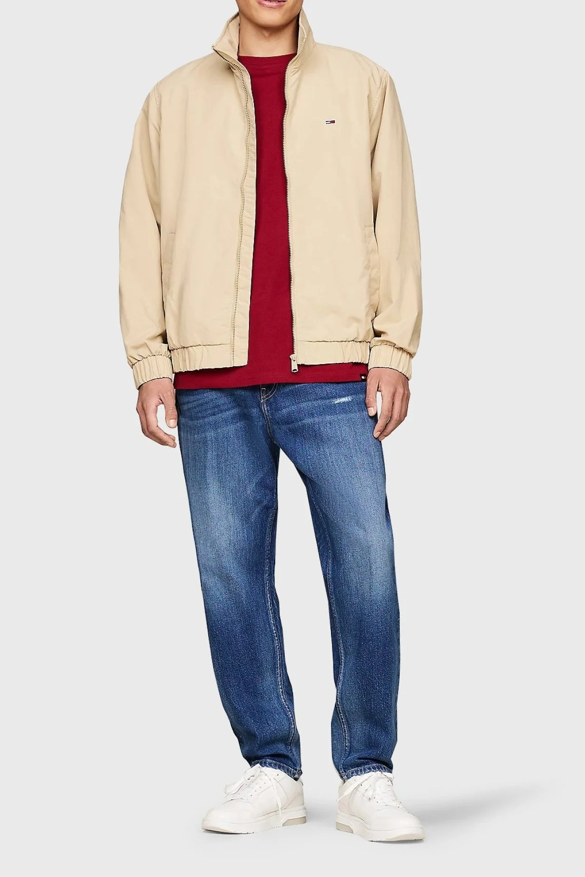 Tommy Hilfiger Regular Huni Yaka Erkek Rüzgarlık DM0DM17982 AB9 BEJ - 3