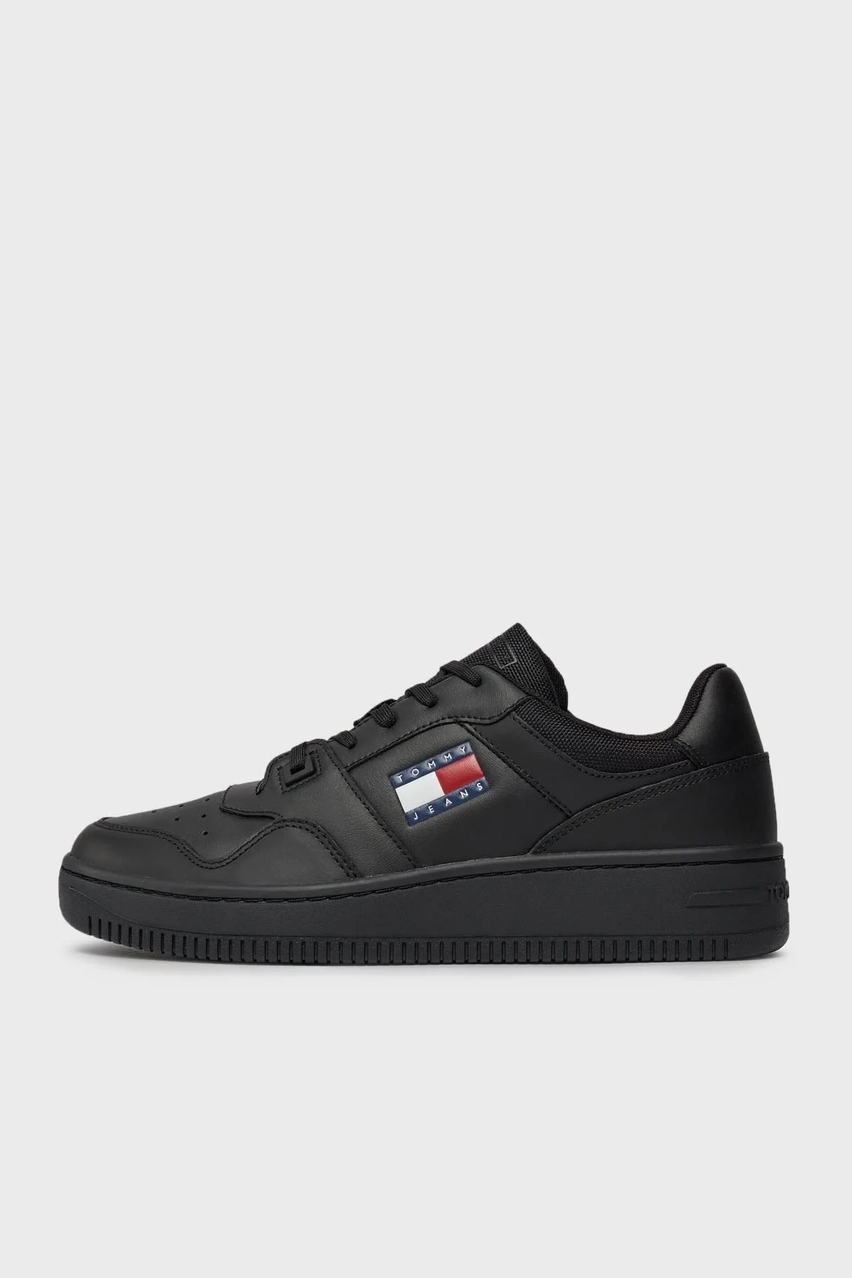 Tommy Hilfiger Retro Deri Sneaker Erkek Ayakkabı EM0EM01395 BDS SİYAH - 2