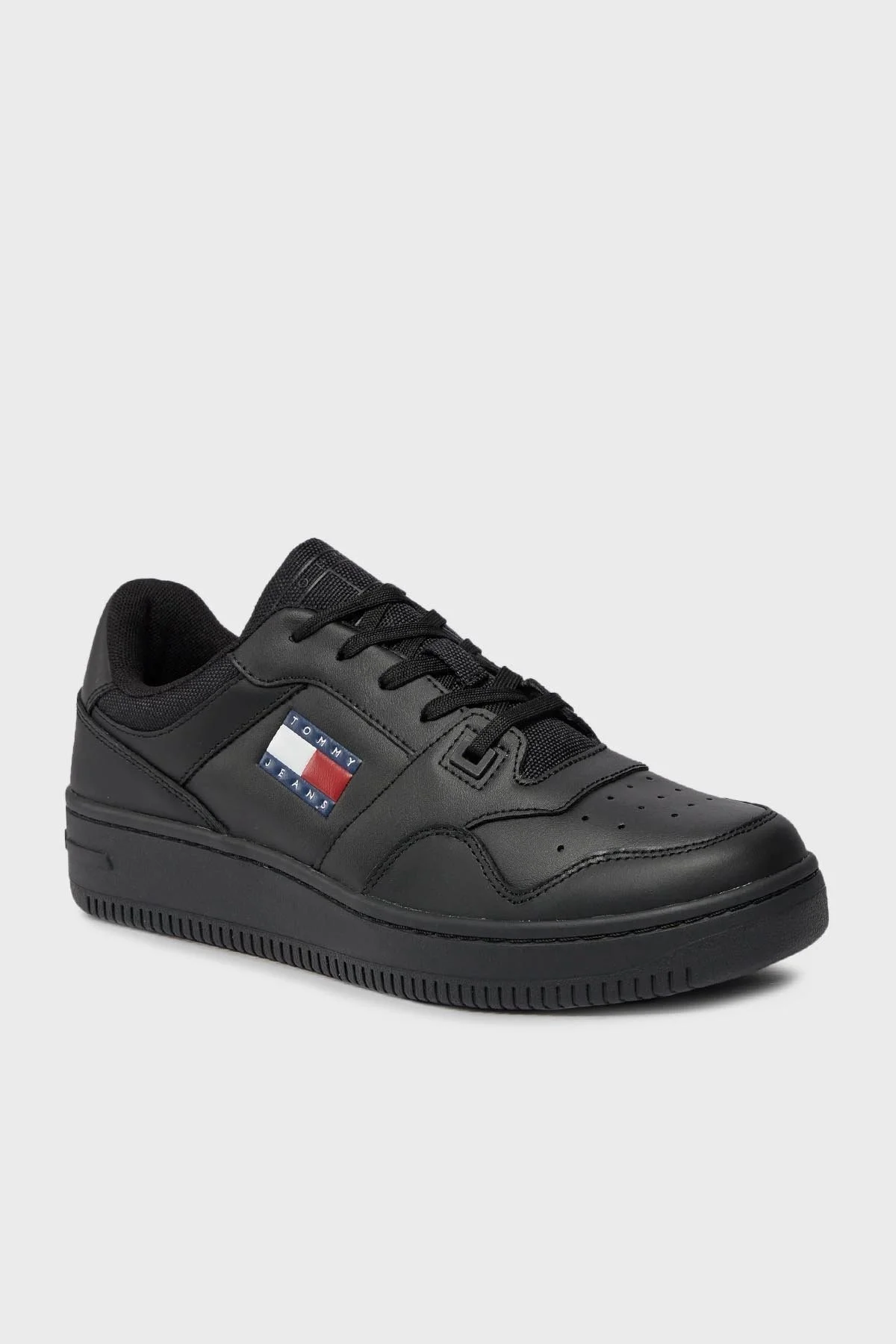 Tommy Hilfiger Retro Deri Sneaker Erkek Ayakkabı EM0EM01395 BDS SİYAH - 6