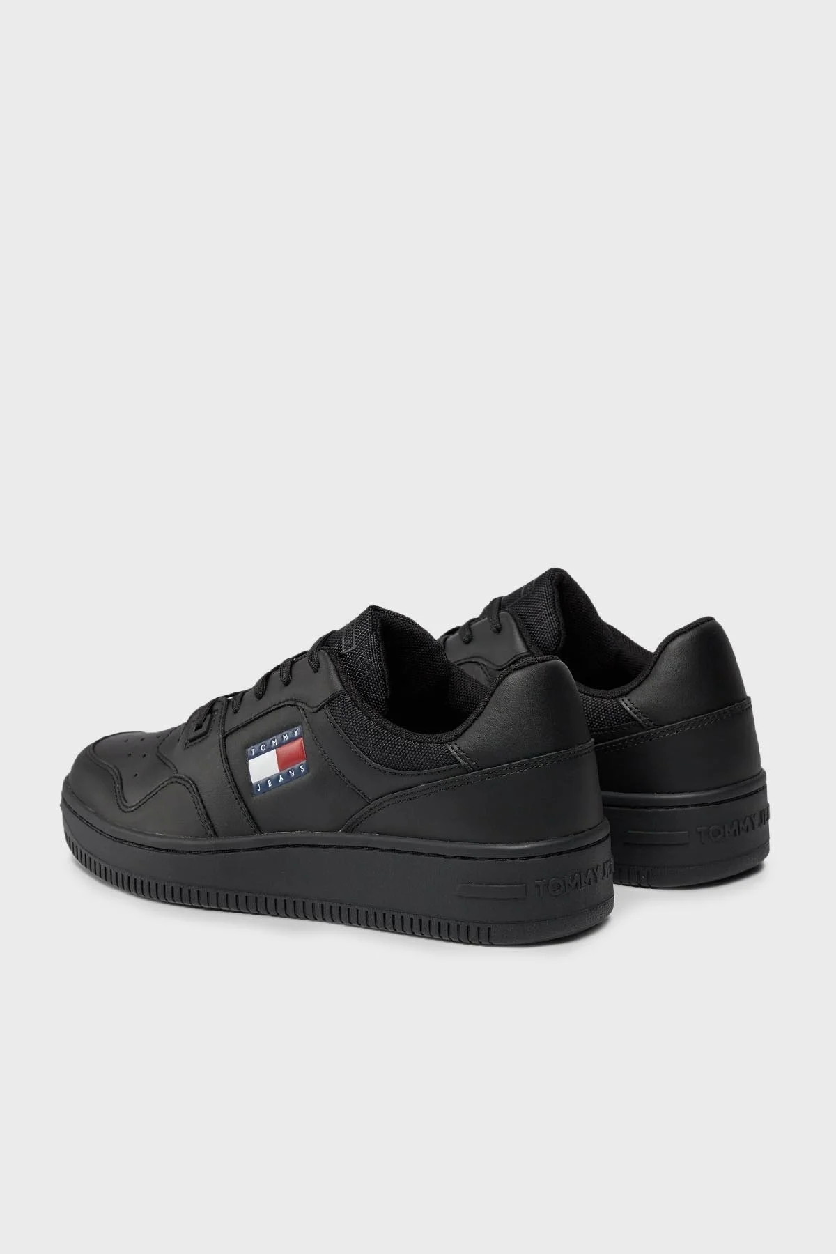 Tommy Hilfiger Retro Deri Sneaker Erkek Ayakkabı EM0EM01395 BDS SİYAH - 9