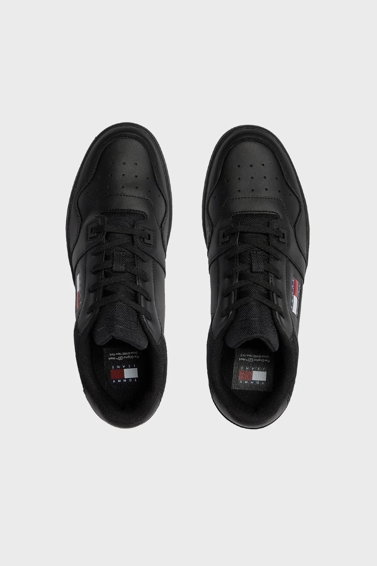 Tommy Hilfiger Retro Deri Sneaker Erkek Ayakkabı EM0EM01395 BDS SİYAH - 11