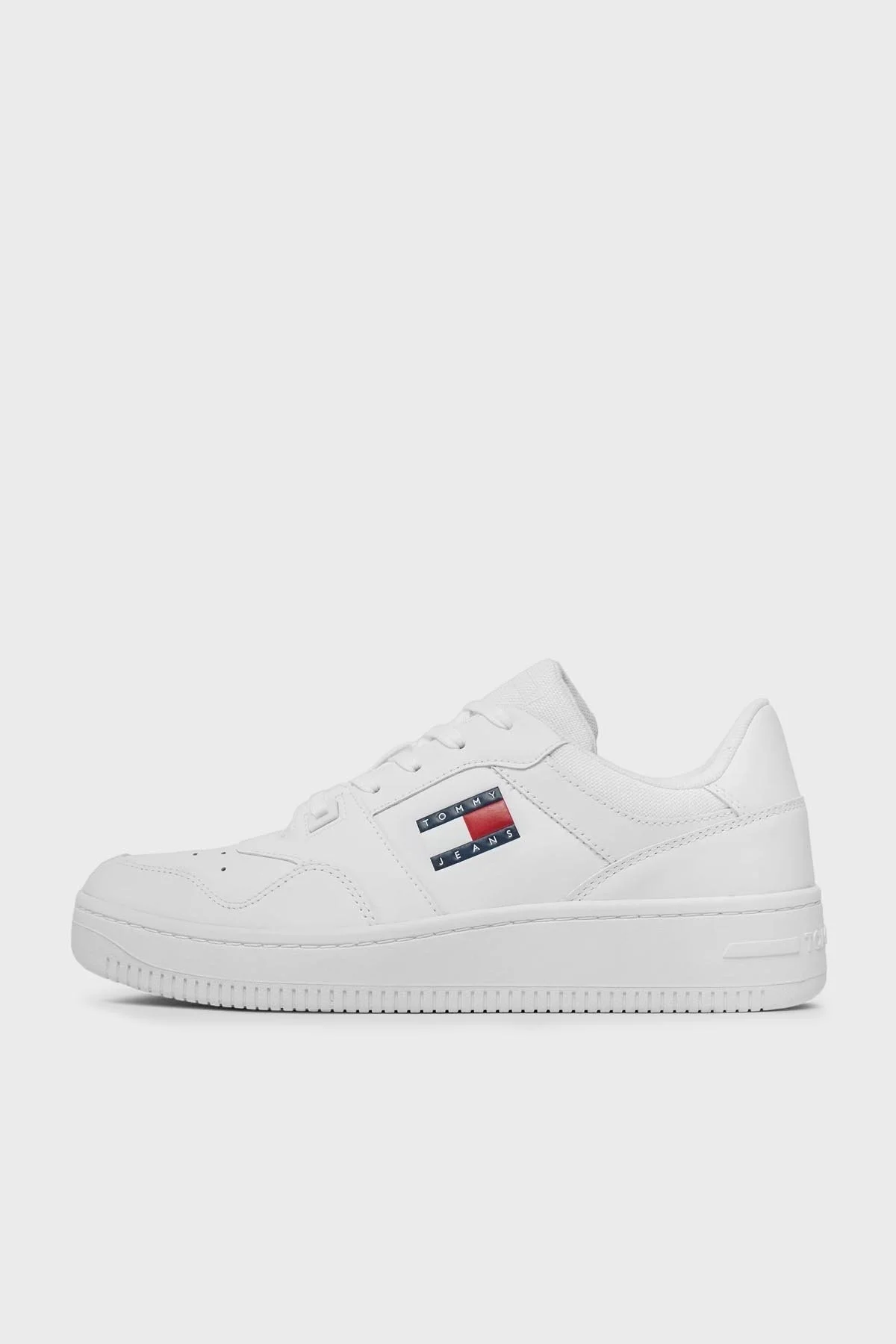 Tommy Hilfiger Retro Deri Sneaker Erkek Ayakkabı EM0EM01395 YBR BEYAZ - 2