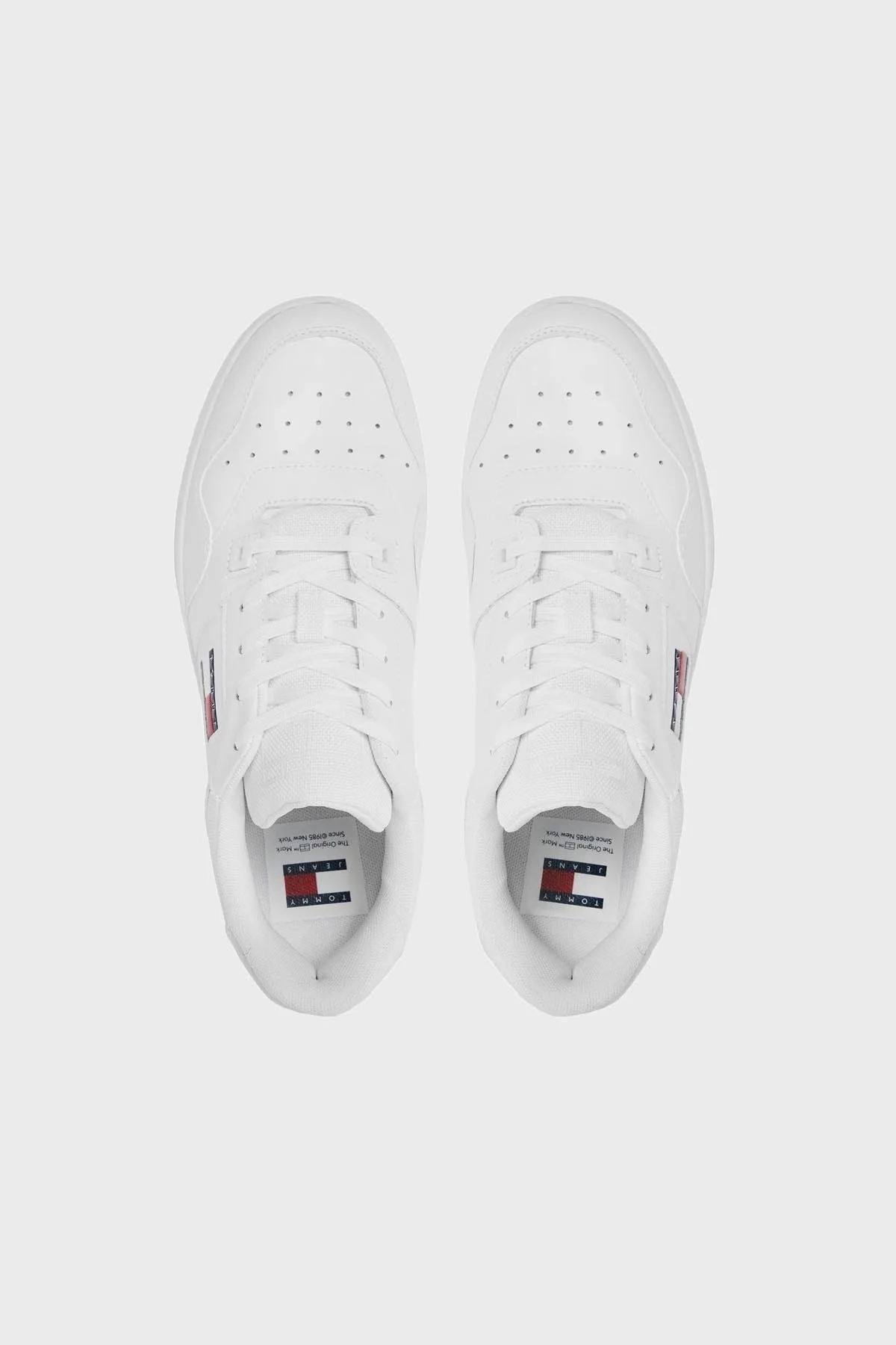 Tommy Hilfiger Retro Deri Sneaker Erkek Ayakkabı EM0EM01395 YBR BEYAZ - 5