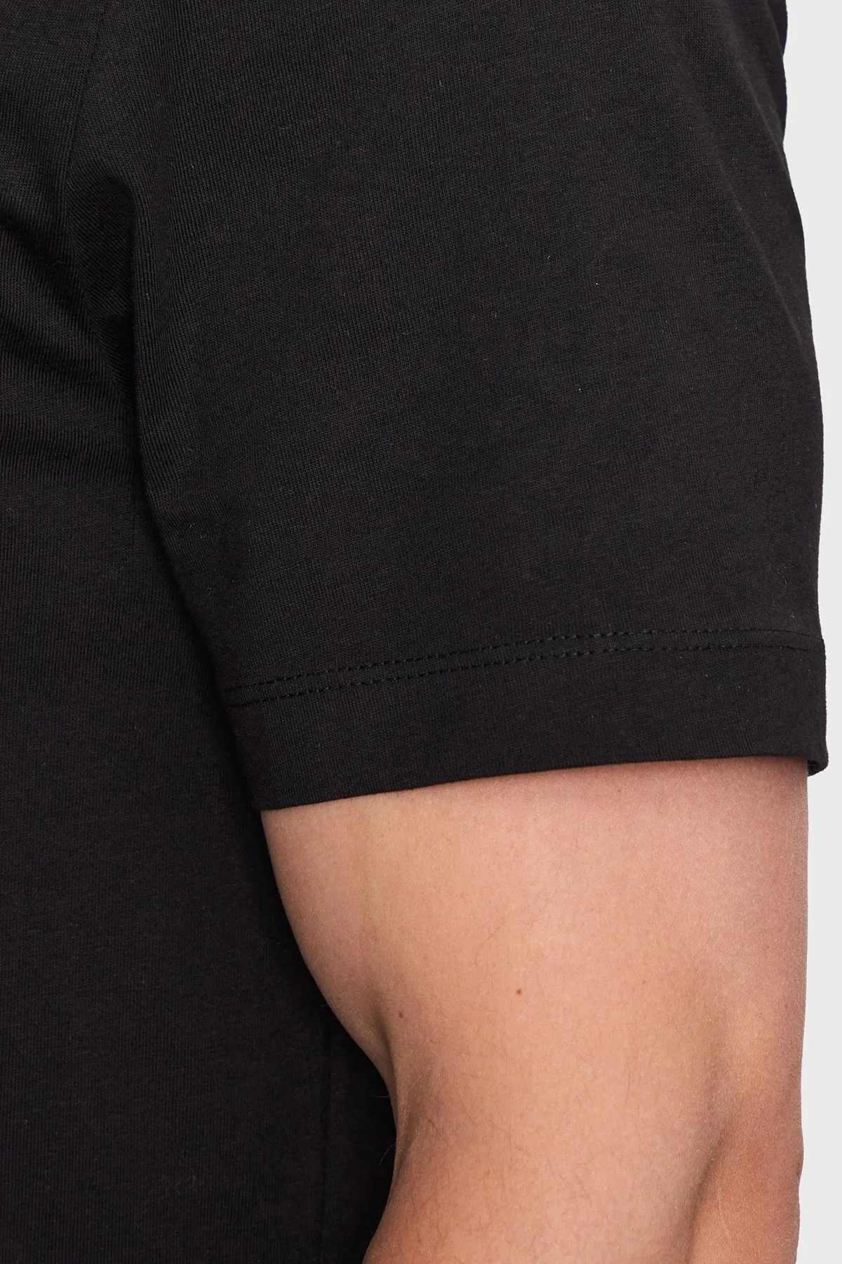 Tommy Hilfiger Saf Pamuklu Jarse Regular Fit Bisiklet Yaka Erkek T Shirt MW0MW30054 BDS SİYAH - 4