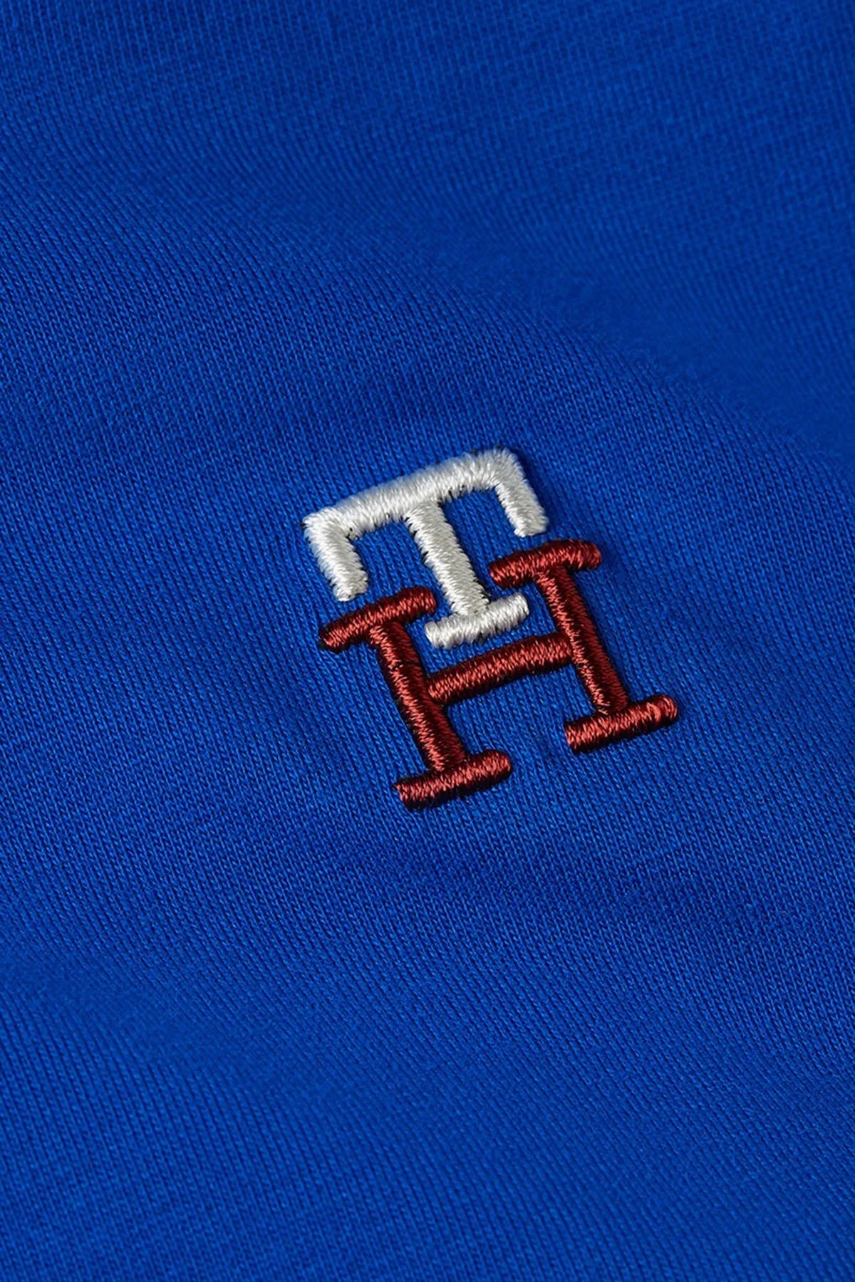 Tommy Hilfiger Saf Pamuklu Jarse Regular Fit Bisiklet Yaka Erkek T Shirt MW0MW30054 C66 MAVİ - 4