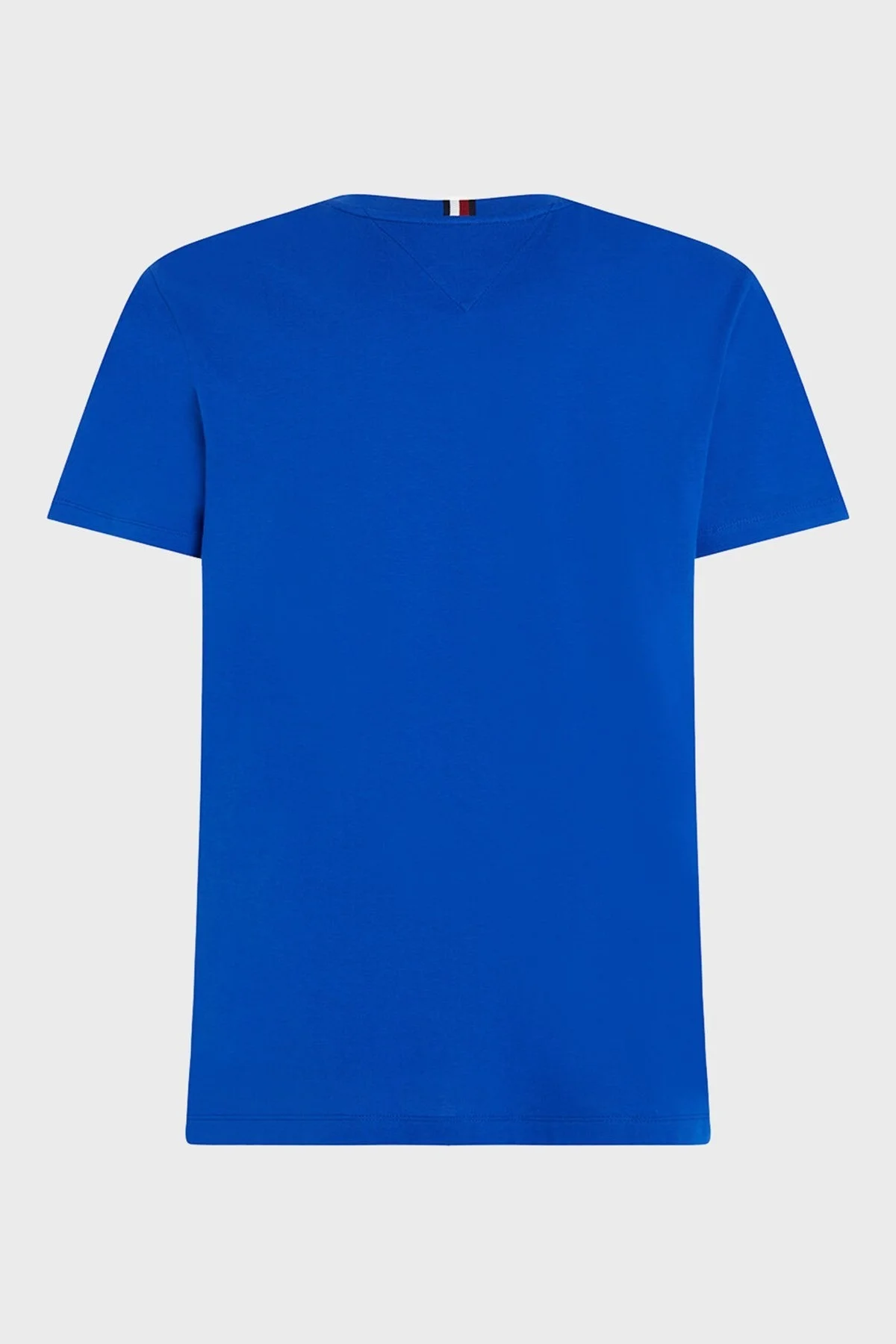 Tommy Hilfiger Saf Pamuklu Jarse Regular Fit Bisiklet Yaka Erkek T Shirt MW0MW30054 C66 MAVİ - 6