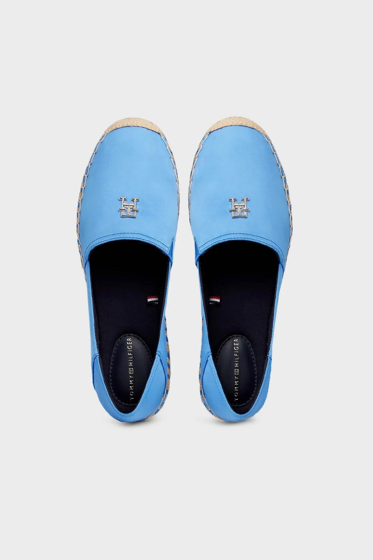 Tommy Hilfiger Saten Espadril Bayan Ayakkabı FW0FW07881 C30 MAVİ - 5