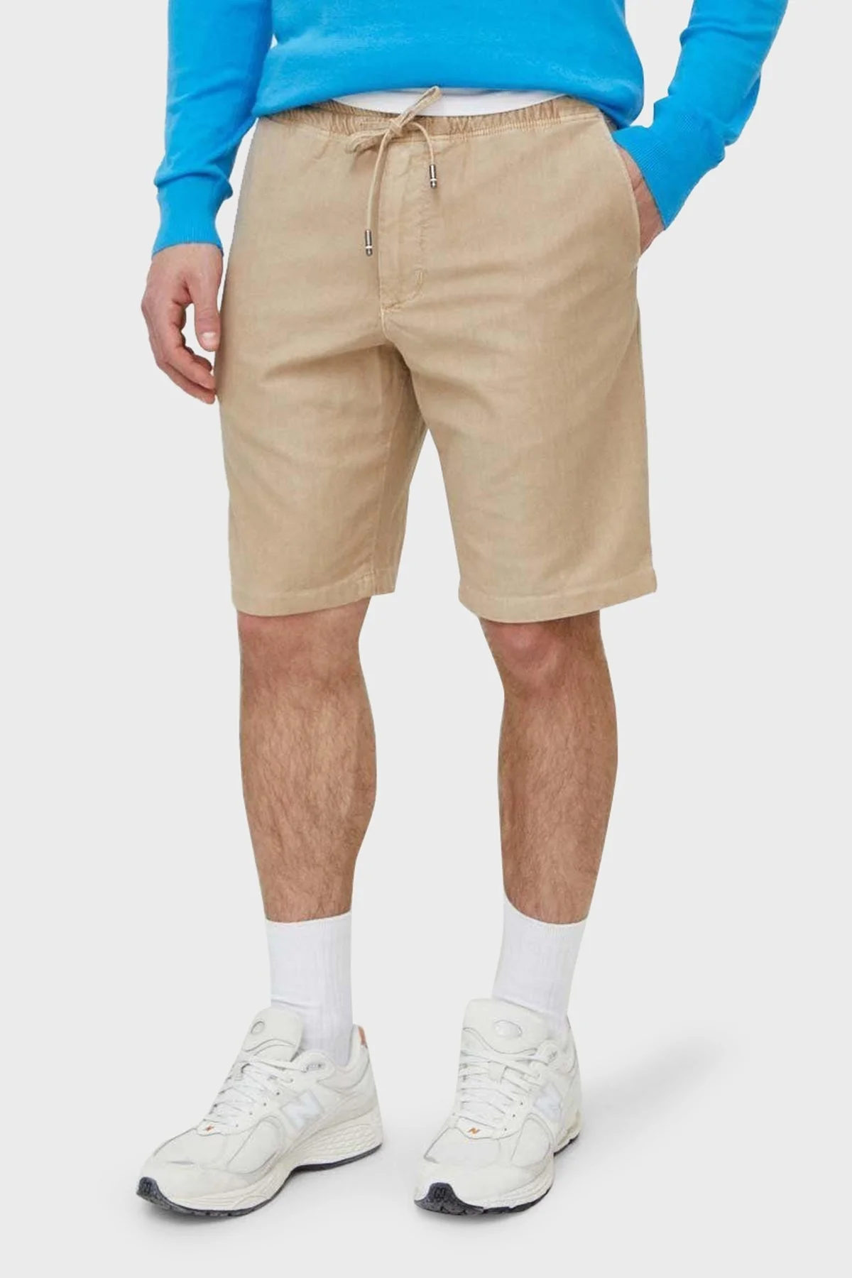 Tommy Hilfiger Skinny Fit Gabardin Chino Erkek Short MW0MW34509 AEG BEJ - 1