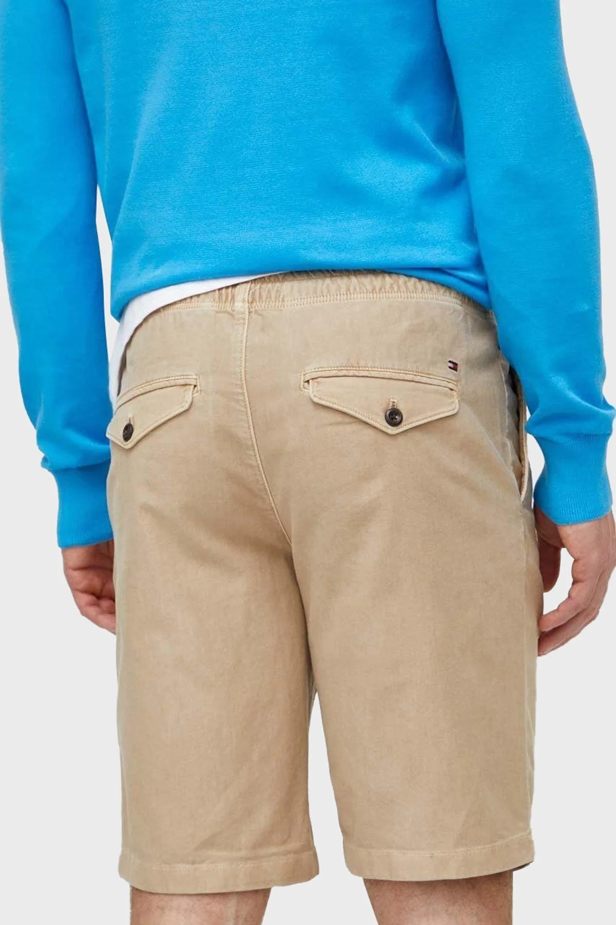 Tommy Hilfiger Skinny Fit Gabardin Chino Erkek Short MW0MW34509 AEG BEJ - 2