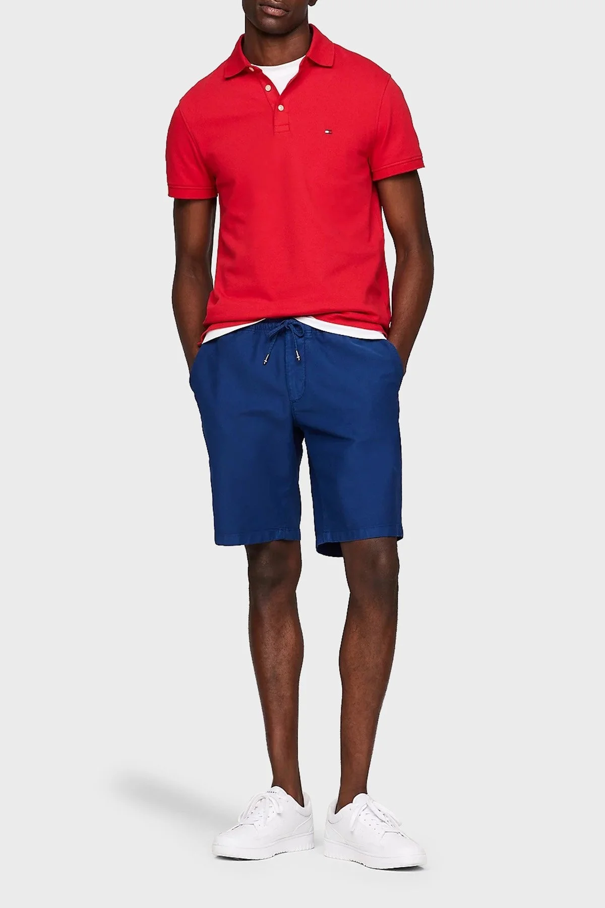 Tommy Hilfiger Skinny Fit Gabardin Chino Erkek Short MW0MW34509 C5J SAKS - 5