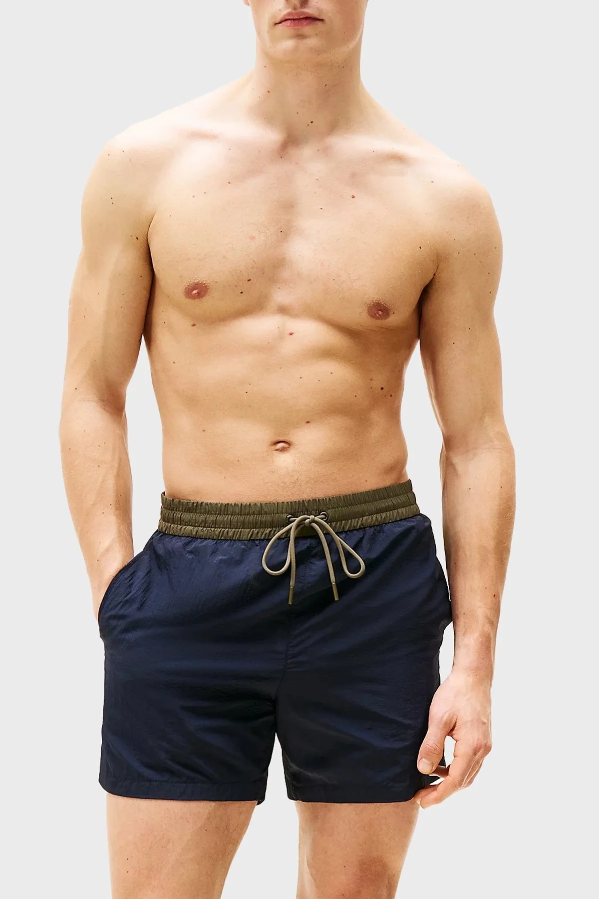 Tommy Hilfiger Slim Fit Belden Bağlamalı Cepli Erkek Mayo Short UM0UM03455 DW5 LACİVERT - 6