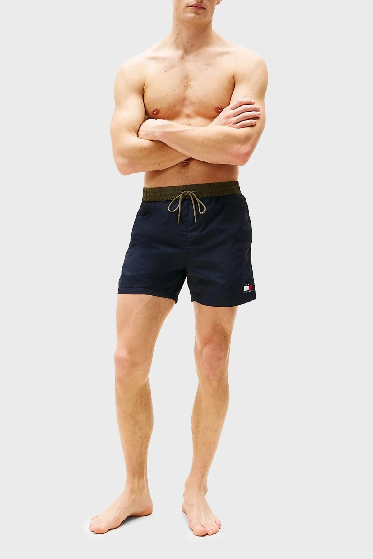 Tommy Hilfiger Slim Fit Belden Bağlamalı Cepli Erkek Mayo Short UM0UM03455 DW5 LACİVERT - 7