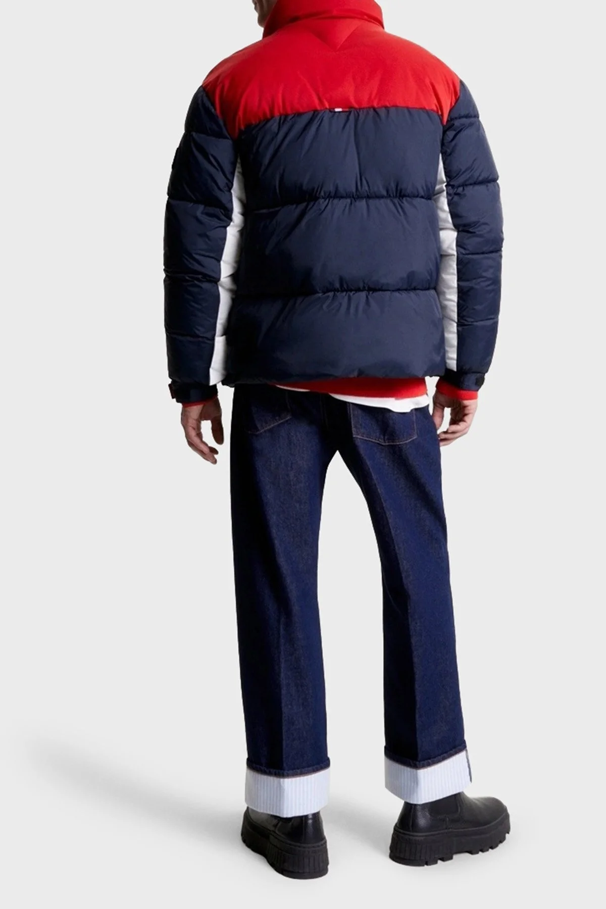 Tommy Hilfiger Slim Fit Dik Yaka Şişme Erkek Mont MW0MW32770 0G0 LACİVERT-KIRMIZI - 3