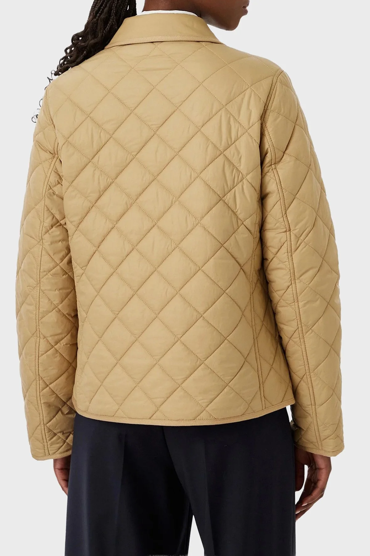 Tommy Hilfiger Slim Fit Uzun Kollu Cepli Çıtçıtlı Kapitone Ceket Kadın Mont WW0WW50936 AEH Camel - 3