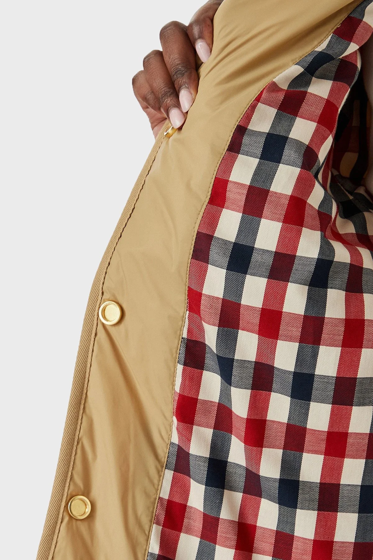 Tommy Hilfiger Slim Fit Uzun Kollu Cepli Çıtçıtlı Kapitone Ceket Kadın Mont WW0WW50936 AEH Camel - 6