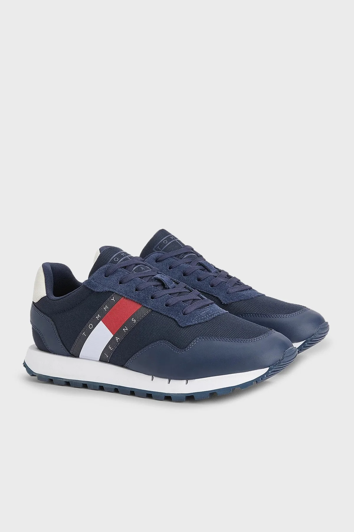 Tommy Hilfiger Sneaker Erkek Ayakkabı EM0EM01081 C87 LACİVERT-BEYAZ - 2