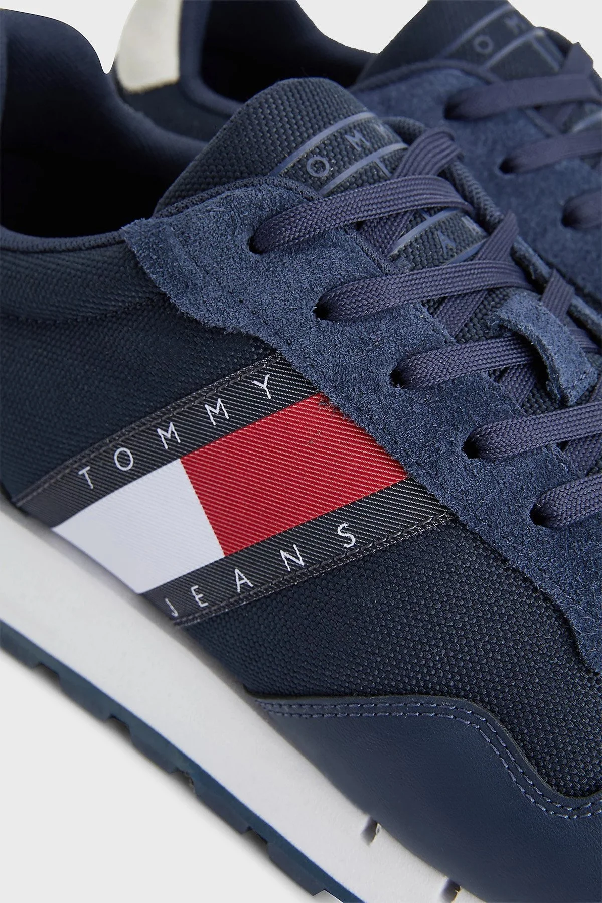 Tommy Hilfiger Sneaker Erkek Ayakkabı EM0EM01081 C87 LACİVERT-BEYAZ - 4