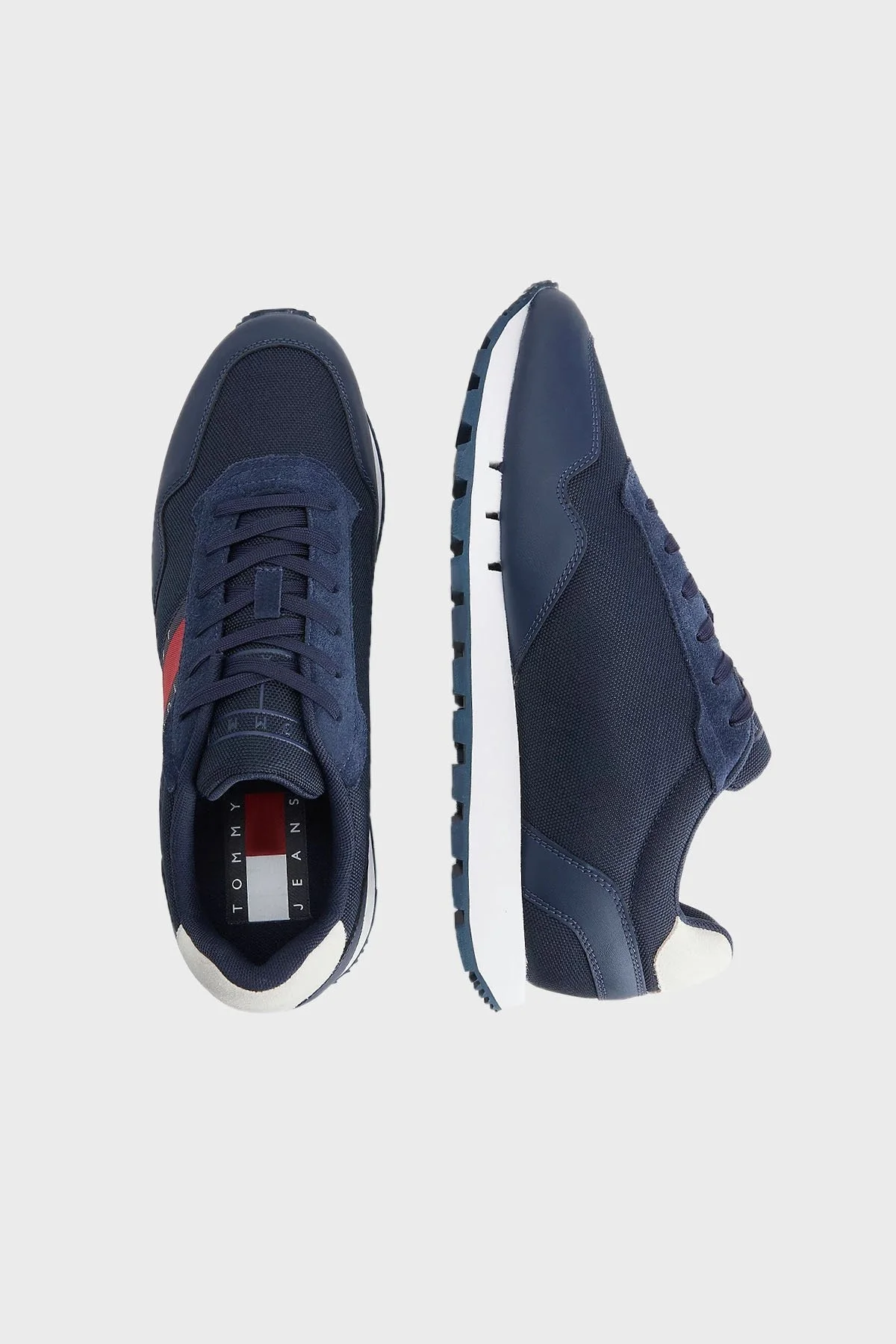 Tommy Hilfiger Sneaker Erkek Ayakkabı EM0EM01081 C87 LACİVERT-BEYAZ - 5