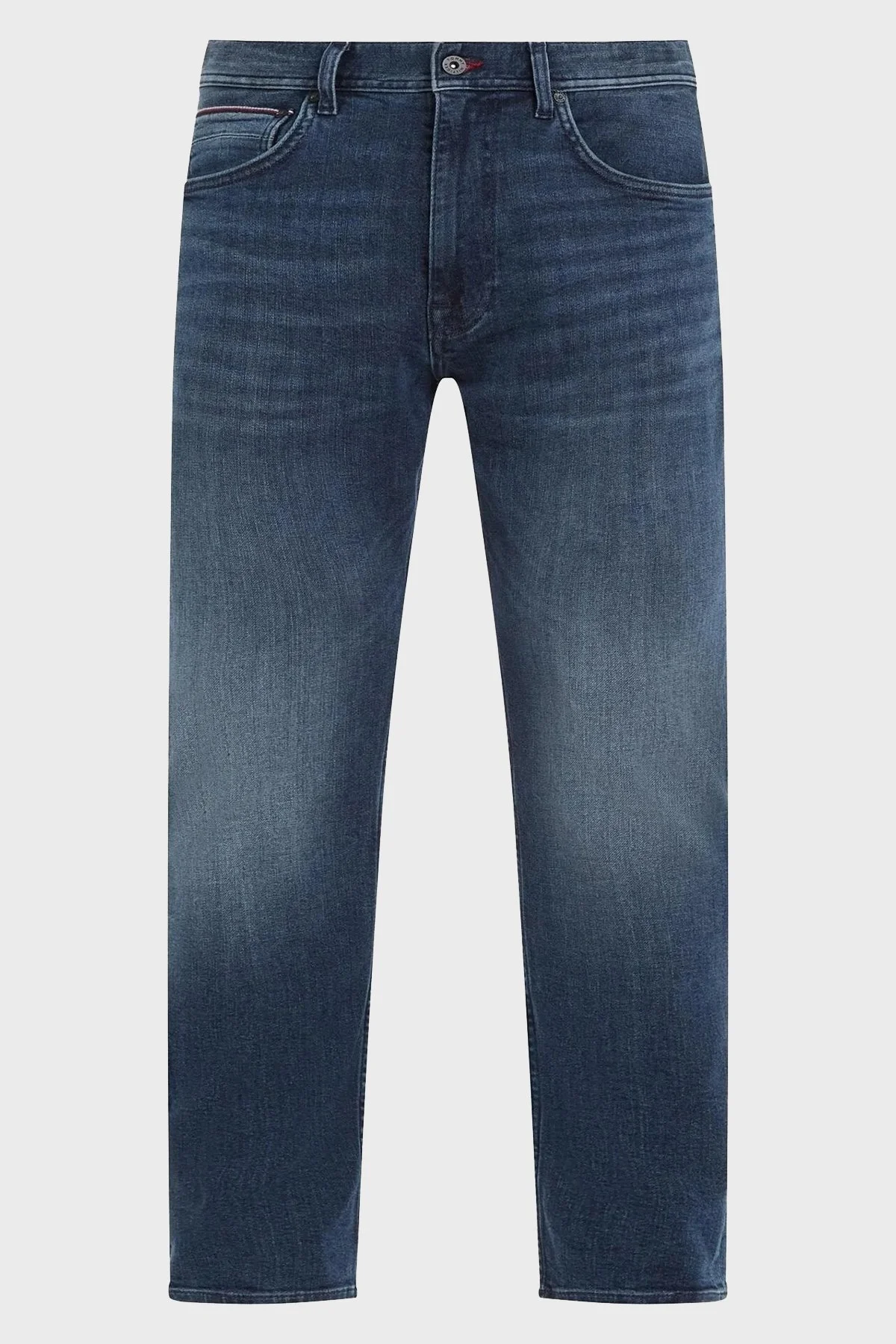 Tommy Hilfiger Straight Fit Houston Salino Denton Jeans Erkek Kot Pantolon MW0MW32097 1BG İNDİGO - 6