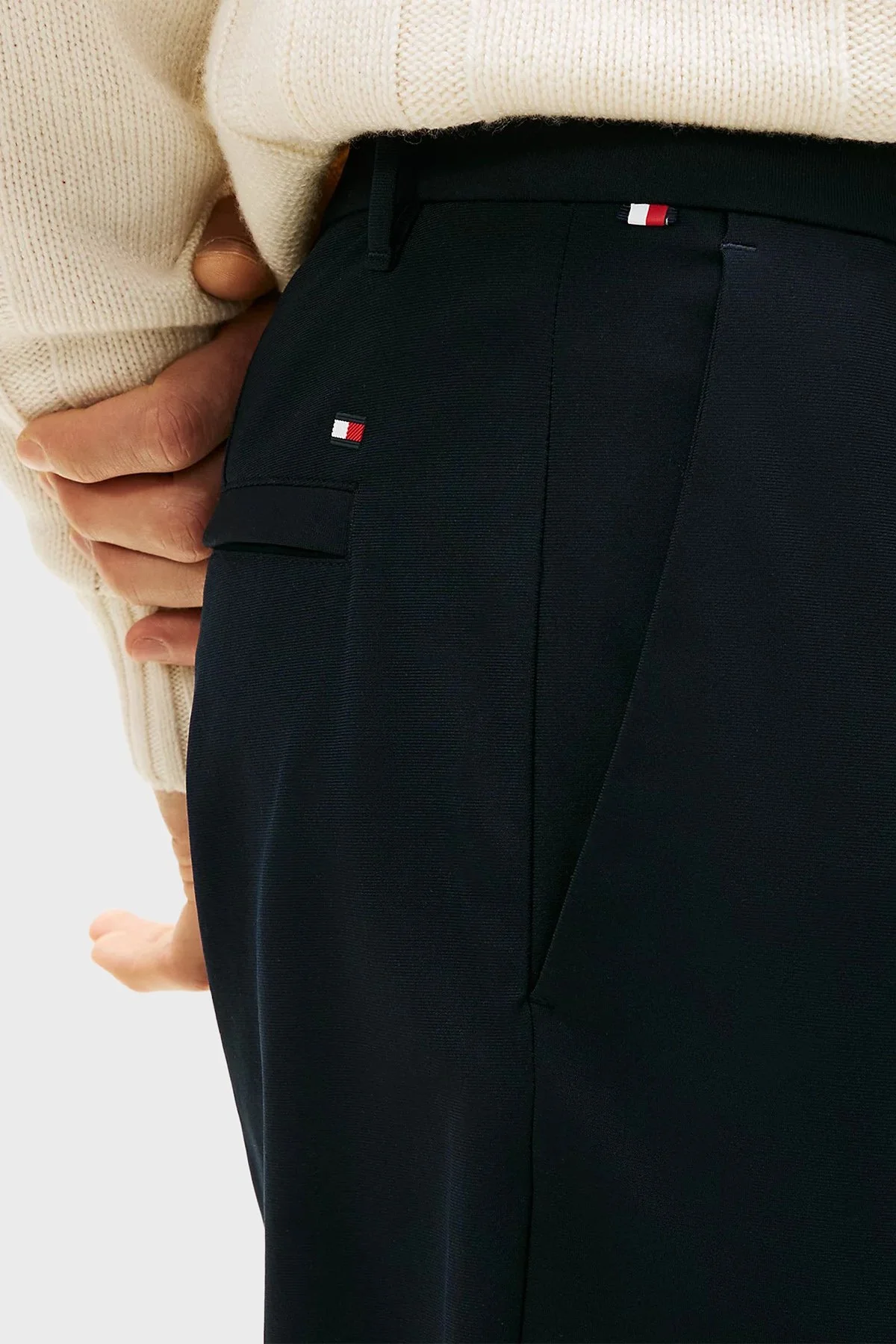 Tommy Hilfiger Straight Fit Normal Bel Düz Paça Erkek Pantolon MW0MW43408 DW5 LACİVERT - 4