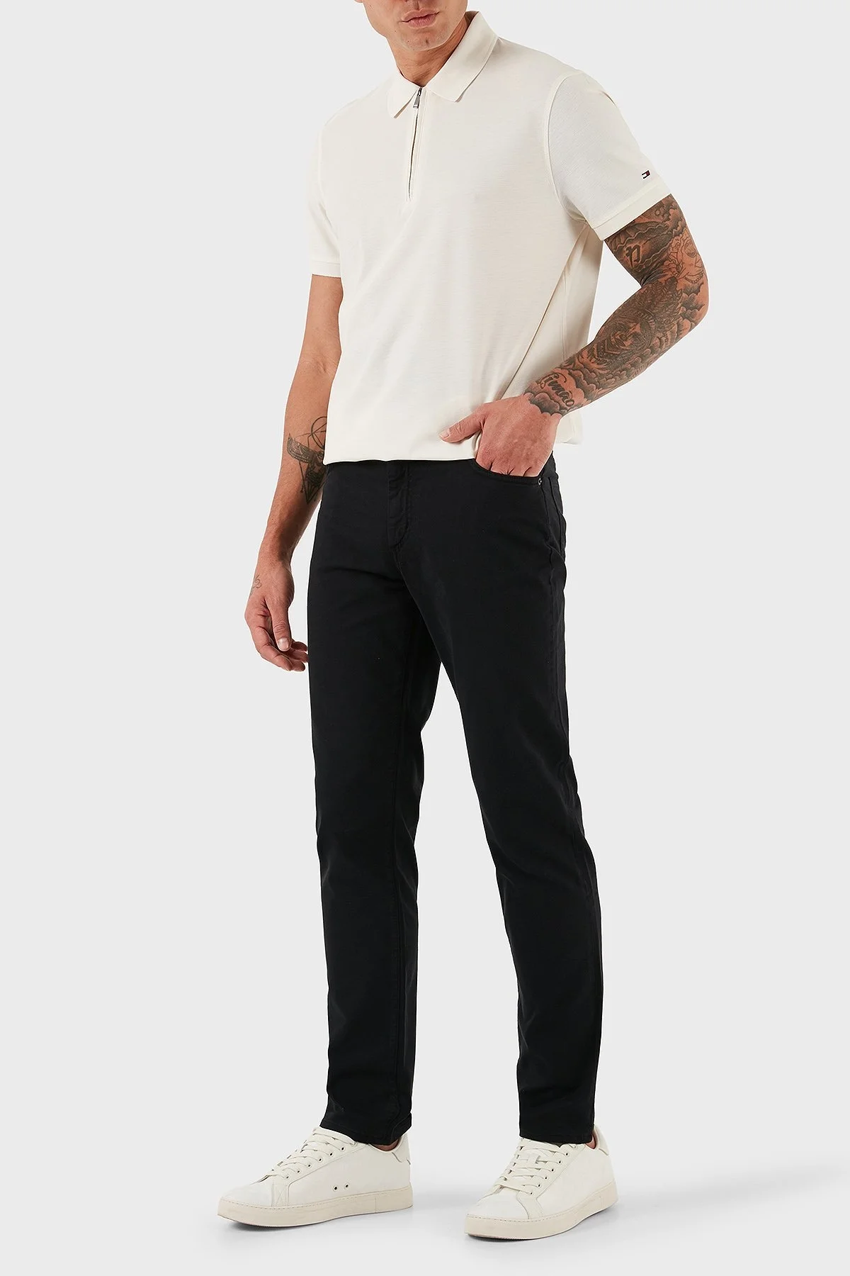 Tommy Hilfiger Streç Pamuklu Comfort Fit Normal Bel Düz Paça Erkek Pantolon MW0MW38810 BDS SİYAH - 1