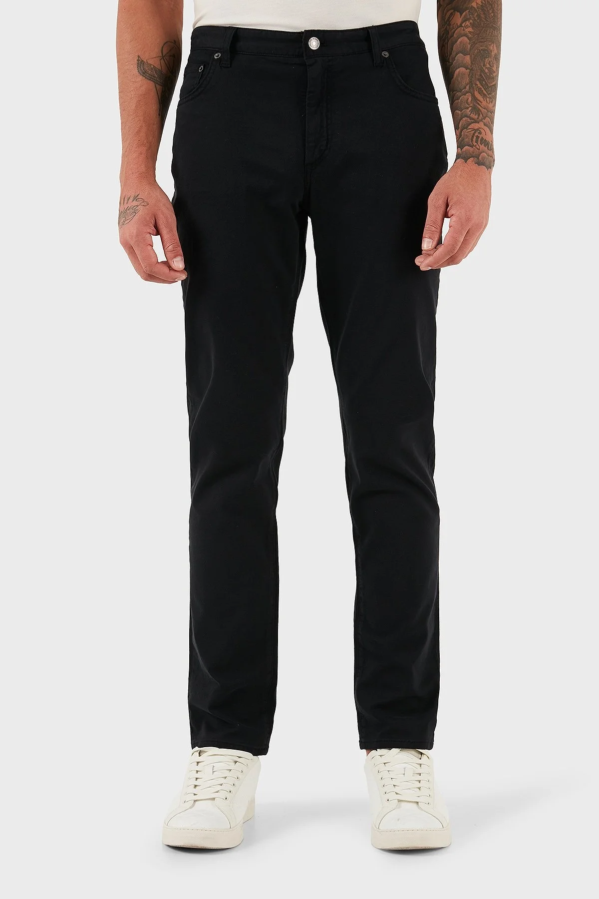 Tommy Hilfiger Streç Pamuklu Comfort Fit Normal Bel Düz Paça Erkek Pantolon MW0MW38810 BDS SİYAH - 2