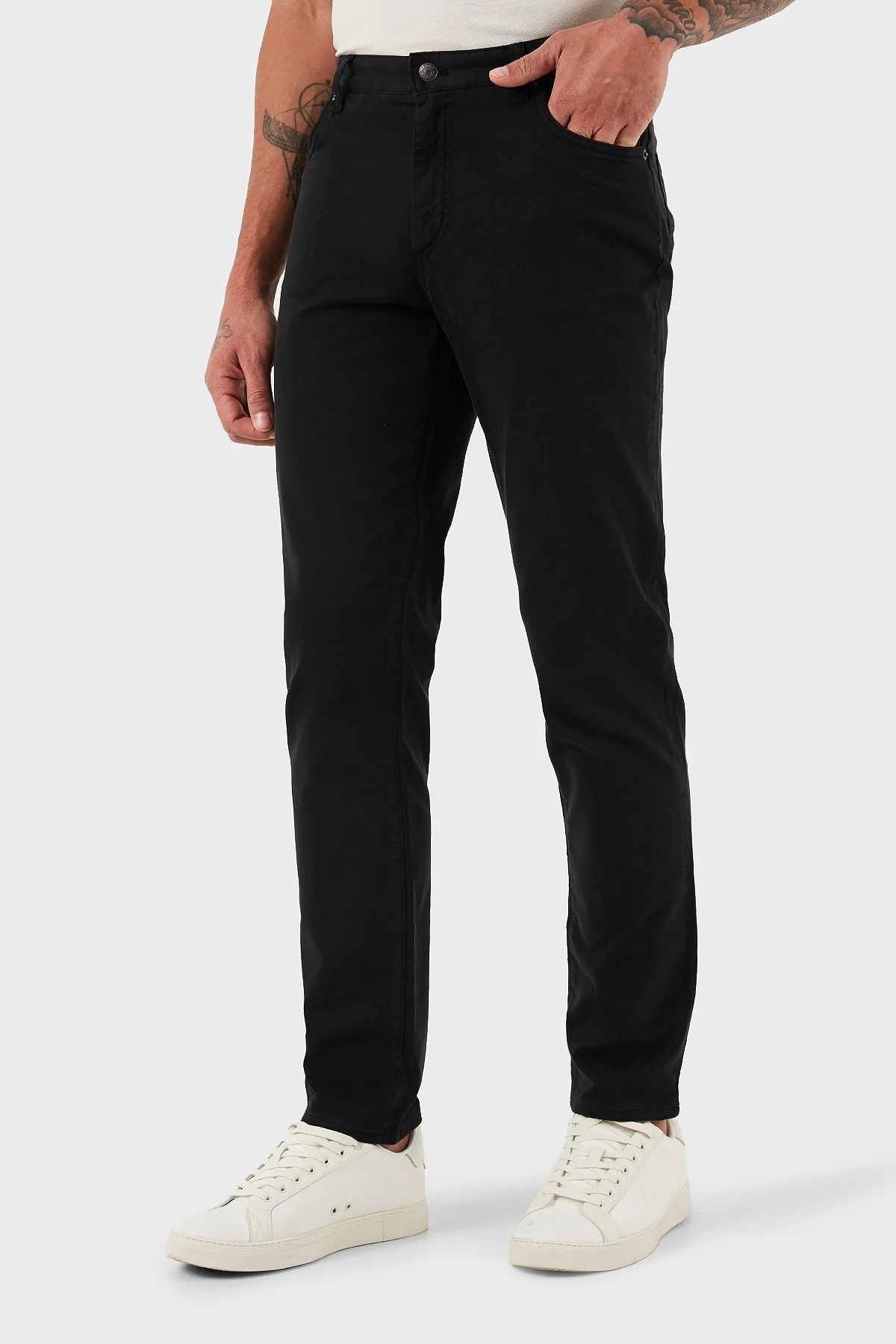 Tommy Hilfiger Streç Pamuklu Comfort Fit Normal Bel Düz Paça Erkek Pantolon MW0MW38810 BDS SİYAH - 4