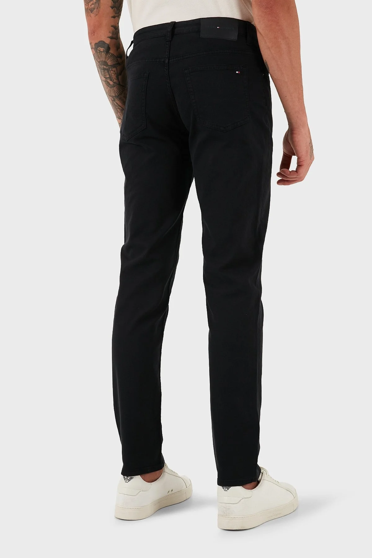 Tommy Hilfiger Streç Pamuklu Comfort Fit Normal Bel Düz Paça Erkek Pantolon MW0MW38810 BDS SİYAH - 5