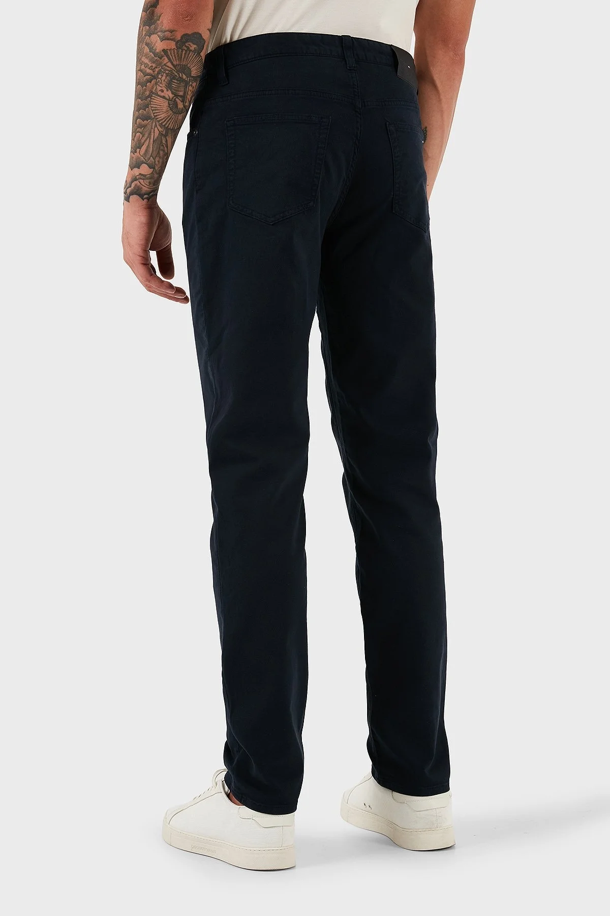 Tommy Hilfiger Streç Pamuklu Comfort Fit Normal Bel Düz Paça Erkek Pantolon MW0MW38810 DW5 LACİVERT - 5