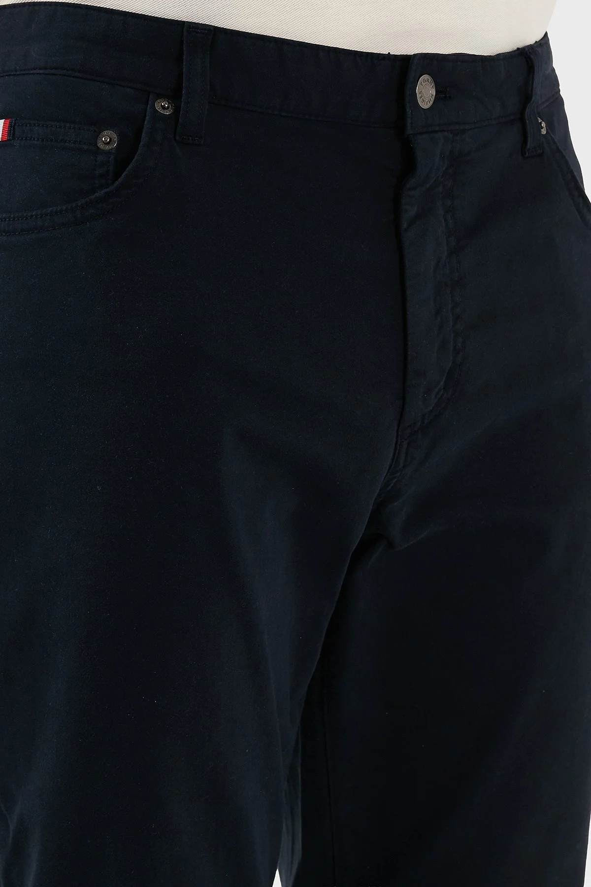 Tommy Hilfiger Streç Pamuklu Comfort Fit Normal Bel Düz Paça Erkek Pantolon MW0MW38810 DW5 LACİVERT - 6