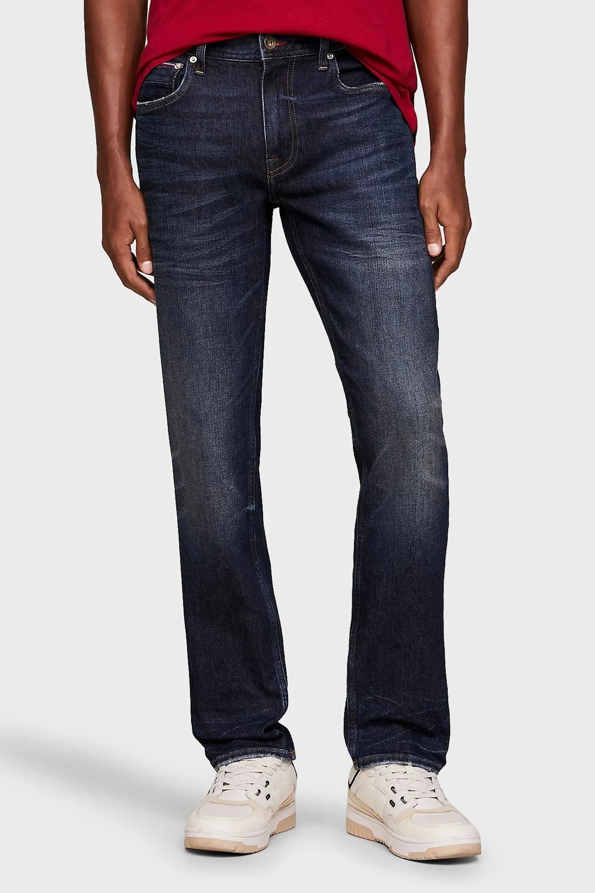 Tommy Hilfiger Streç Pamuklu Denton Straight Jeans Erkek Kot Pantolon MW0MW33973 1BN LACİVERT - 1