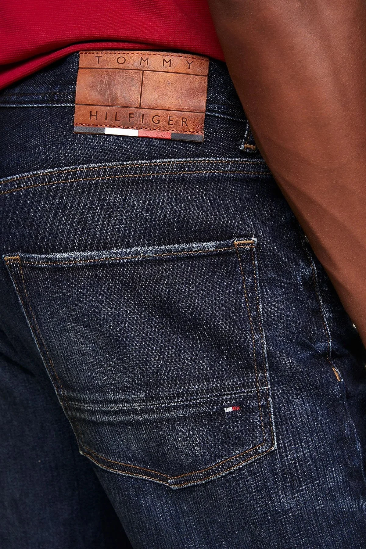 Tommy Hilfiger Streç Pamuklu Denton Straight Jeans Erkek Kot Pantolon MW0MW33973 1BN LACİVERT - 8