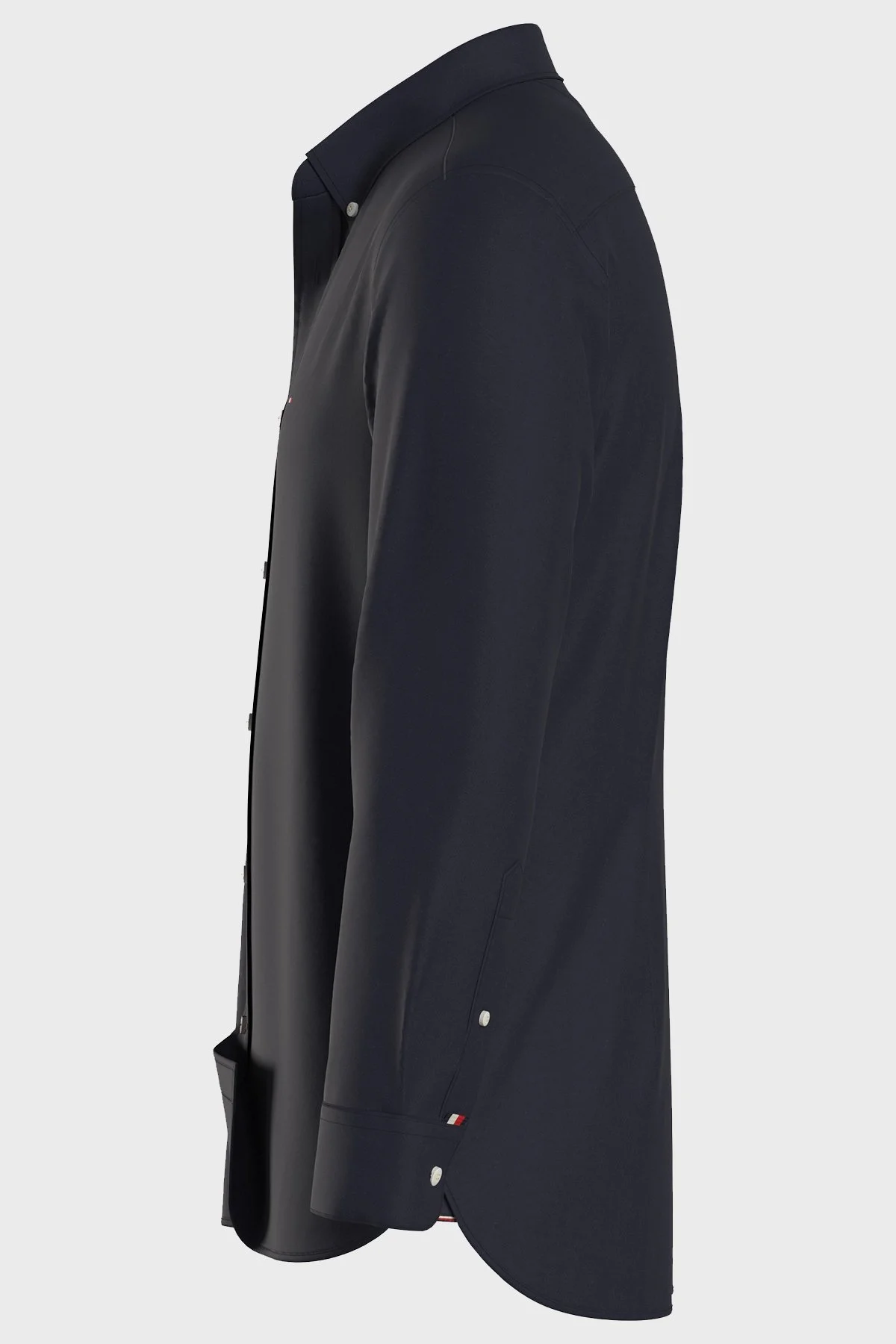 Tommy Hilfiger Streç Pamuklu Düğmeli Yaka Regular Fit Erkek Gömlek MW0MW33305 DW5 LACİVERT - 4