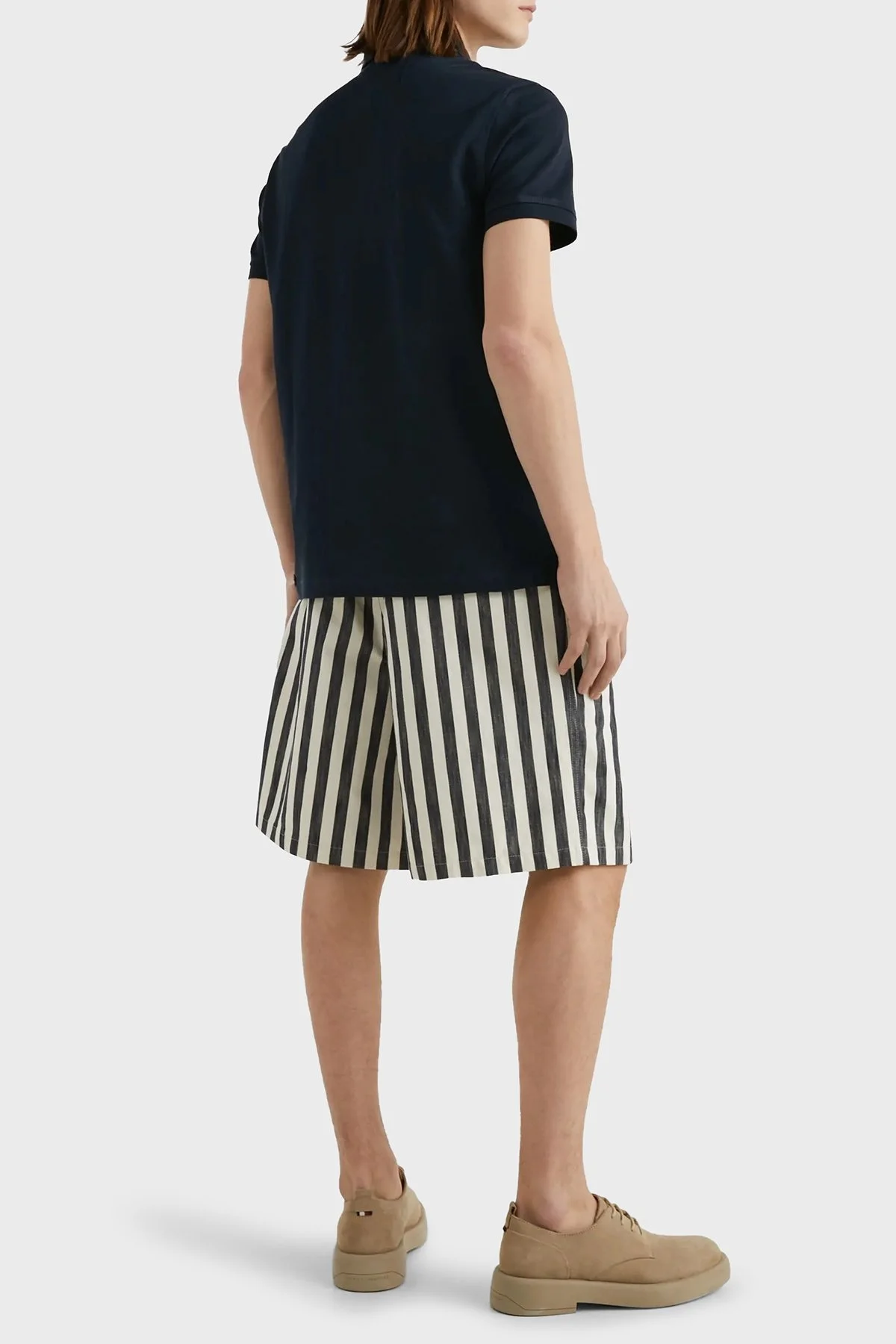 Tommy Hilfiger Streç Pamuklu Regular Fit Düğmeli Erkek Polo Yaka T Shirt MW0MW17770 DW5 LACİVERT - 7