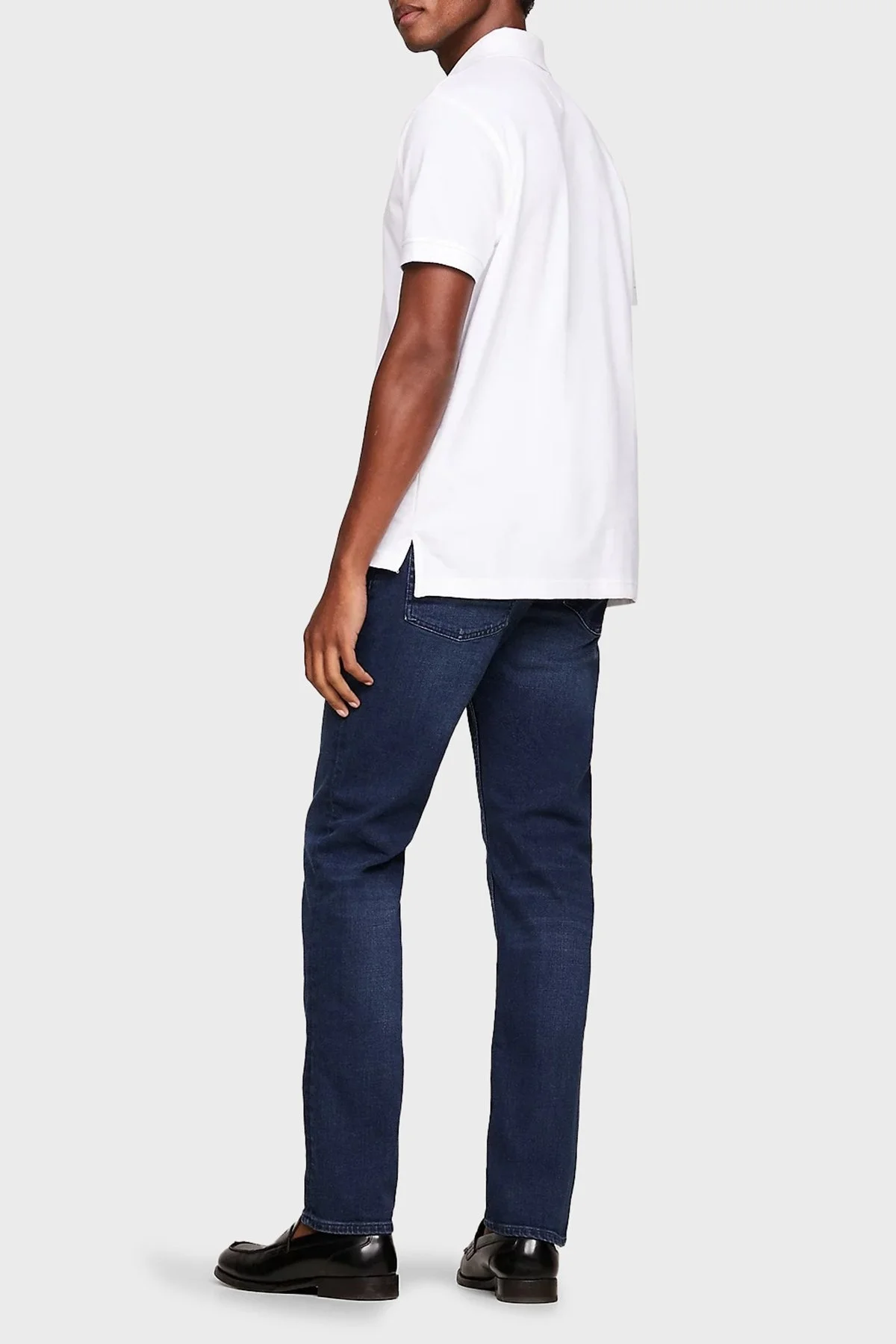 Tommy Hilfiger Streç Pamuklu Regular Fit Düğmeli Erkek Polo Yaka T Shirt MW0MW17770 YBR BEYAZ - 8