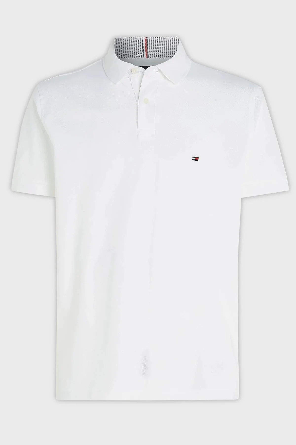 Tommy Hilfiger Streç Pamuklu Regular Fit Düğmeli Erkek Polo Yaka T Shirt MW0MW17770 YBR BEYAZ - 10