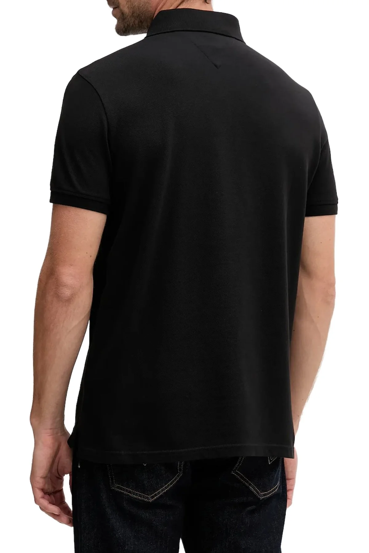 Tommy Hilfiger Streç Pamuklu Regular Fit Düğmeli Erkek Polo Yaka T Shirt MW0MW38130 BDS SİYAH - 2