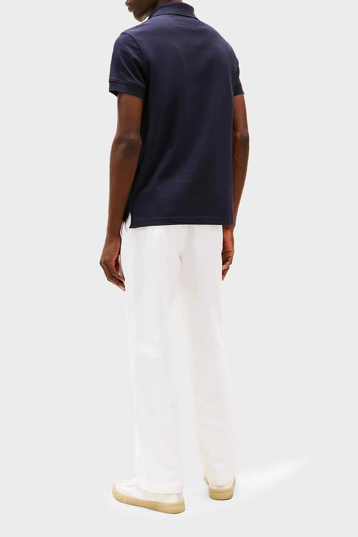 Tommy Hilfiger Streç Pamuklu Regular Fit Düğmeli Erkek Polo Yaka T Shirt MW0MW38130 DW5 LACİVERT - 8