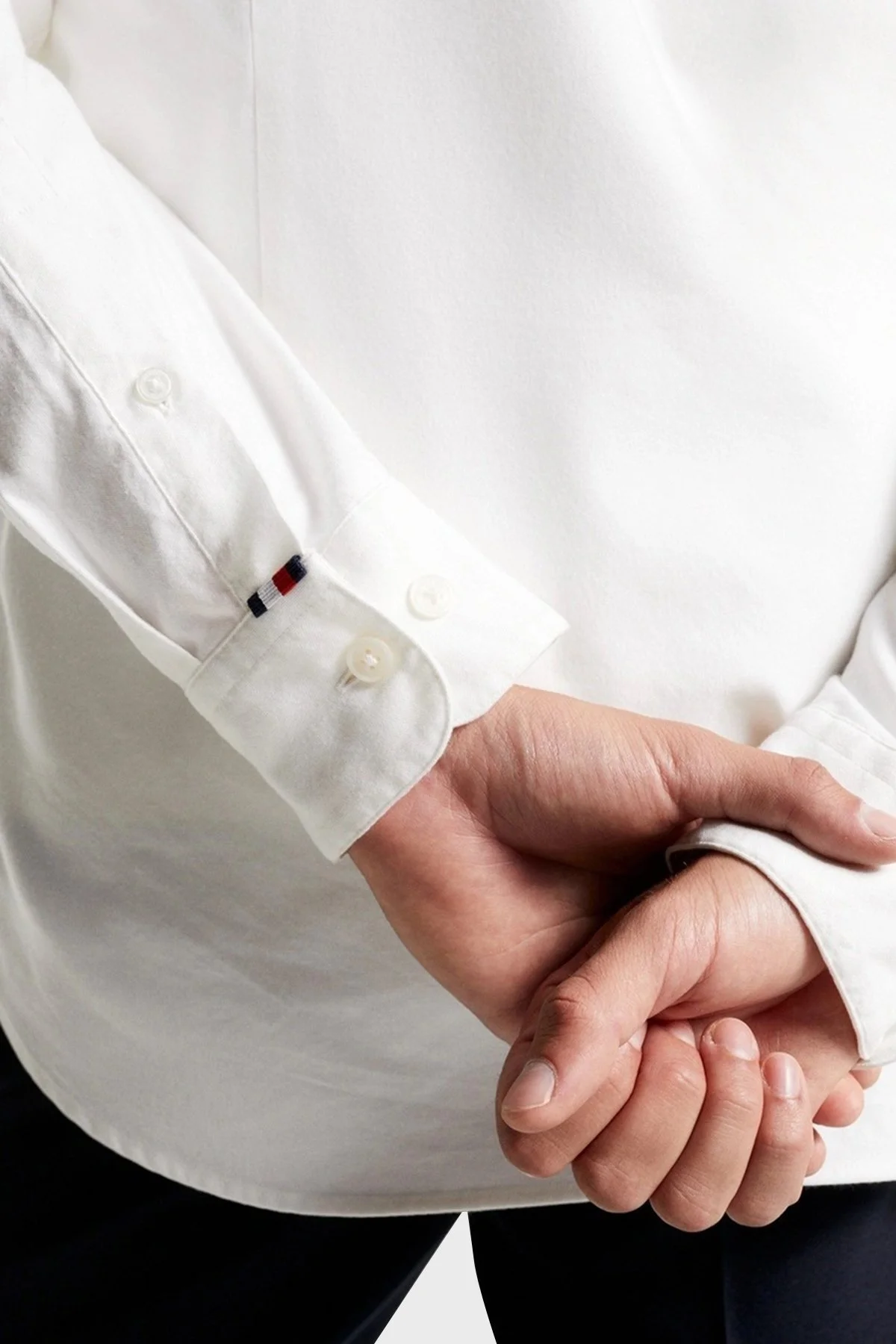 Tommy Hilfiger Streç Pamuklu Regular Fit Erkek Gömlek MW0MW33305 YCF BEYAZ - 4