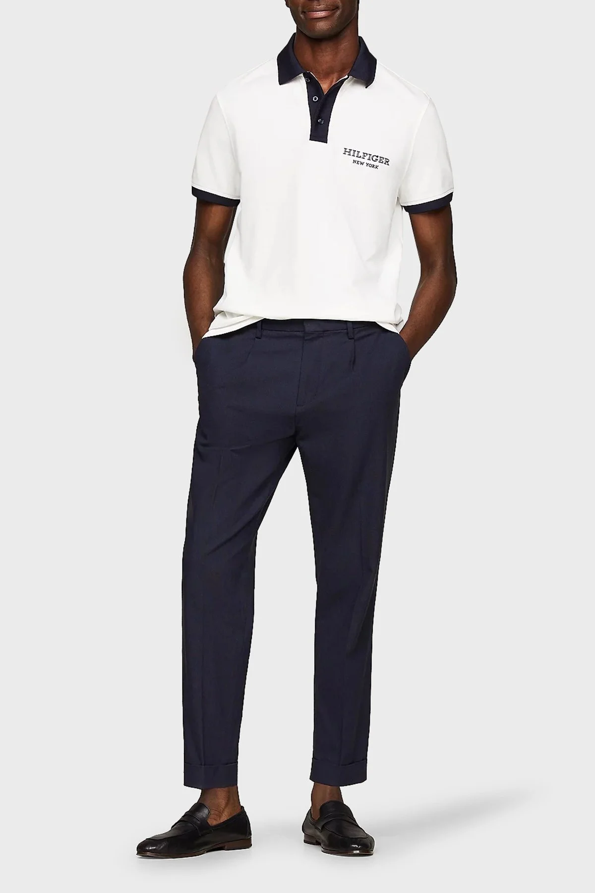 Tommy Hilfiger Streç Pamuklu Regular Fit Erkek Polo Yaka T Shirt MW0MW34770 YBL BEYAZ - 2