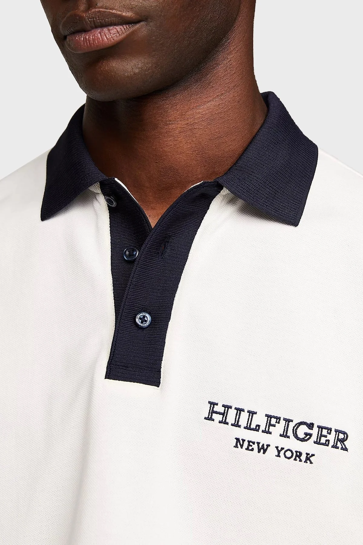 Tommy Hilfiger Streç Pamuklu Regular Fit Erkek Polo Yaka T Shirt MW0MW34770 YBL BEYAZ - 3