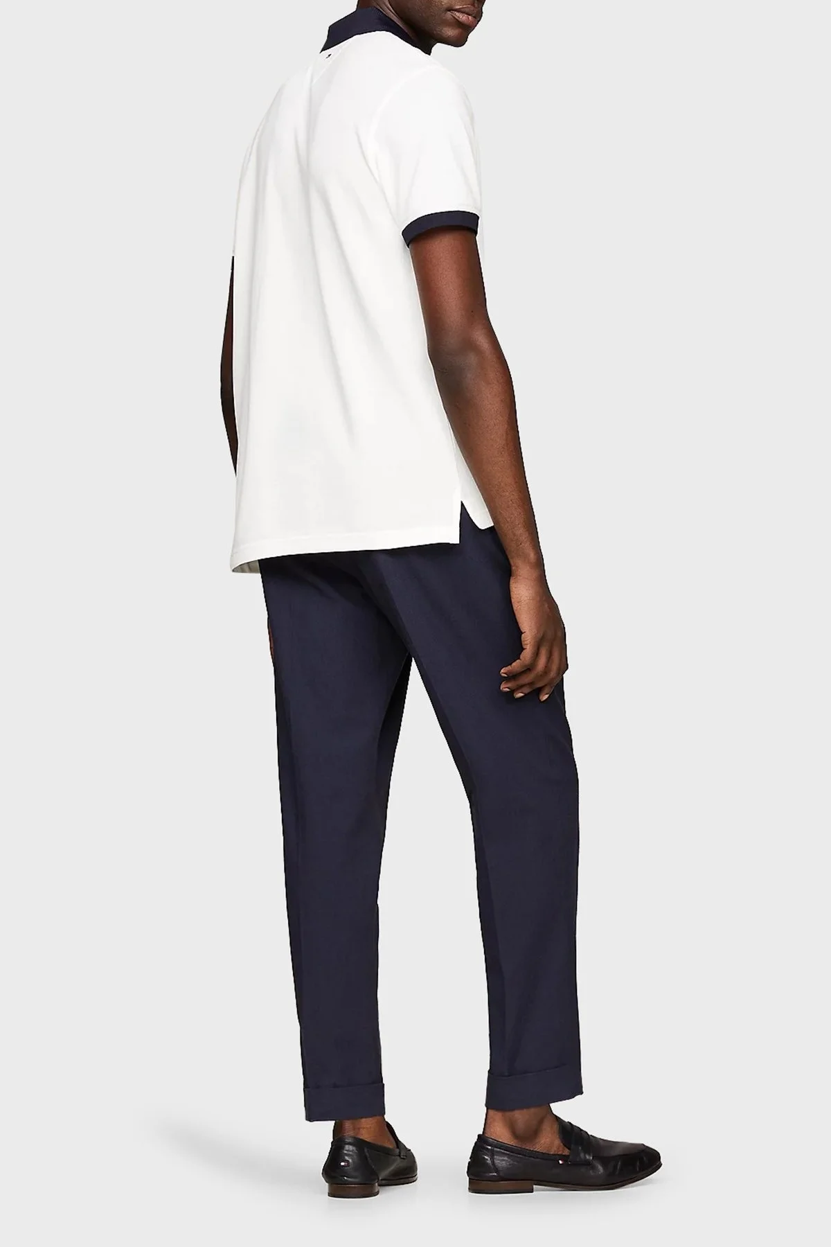 Tommy Hilfiger Streç Pamuklu Regular Fit Erkek Polo Yaka T Shirt MW0MW34770 YBL BEYAZ - 4