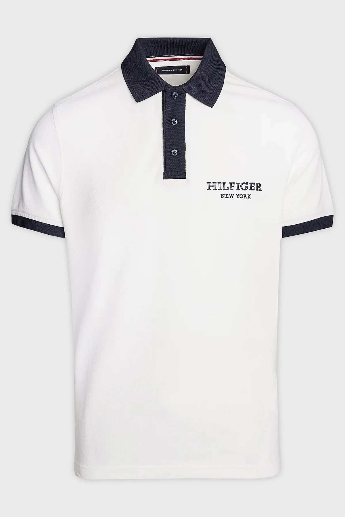 Tommy Hilfiger Streç Pamuklu Regular Fit Erkek Polo Yaka T Shirt MW0MW34770 YBL BEYAZ - 5